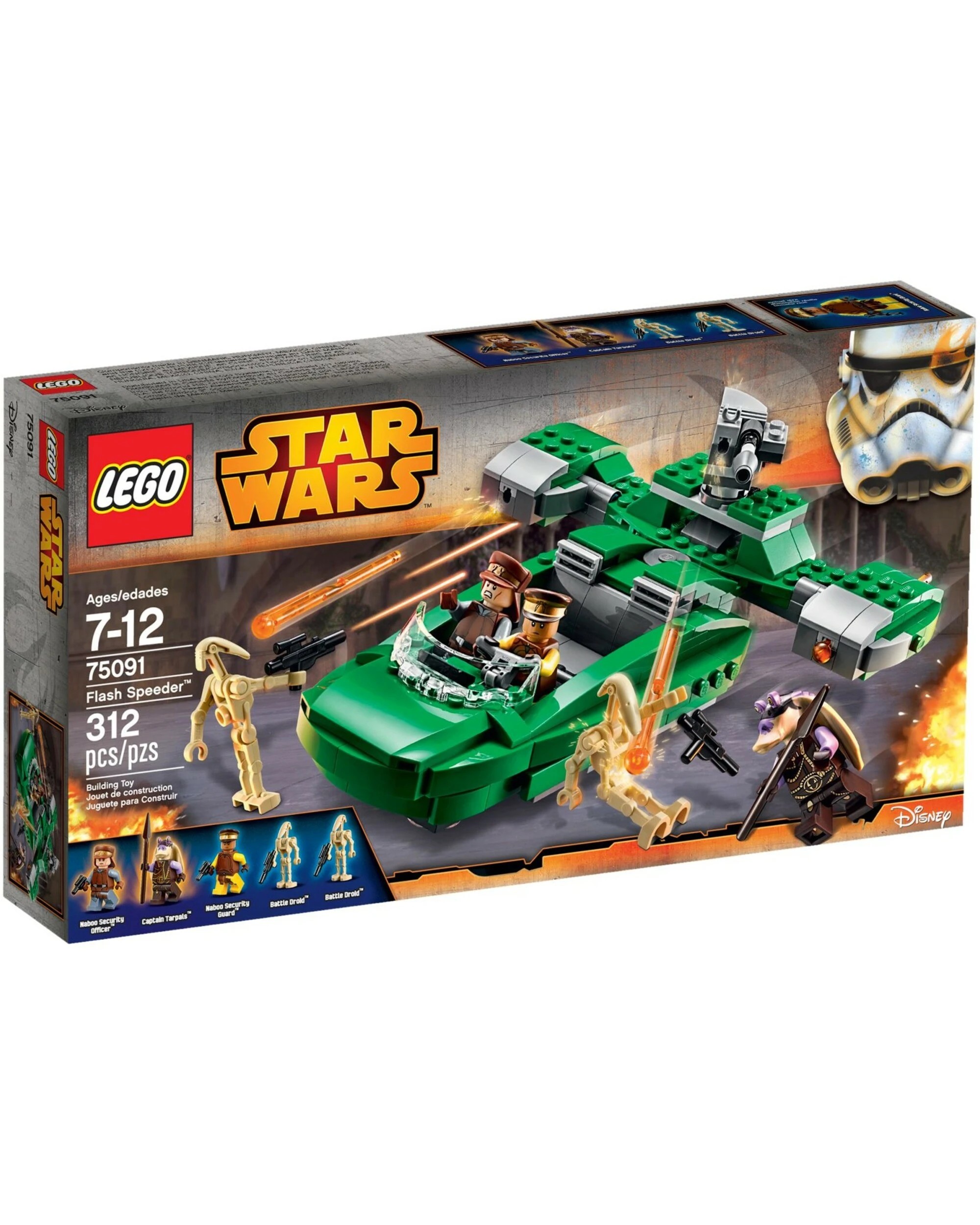 1 LEGO 75091 Flash Speeder - Naboo Starfighter with Minifigures, 1 of 5