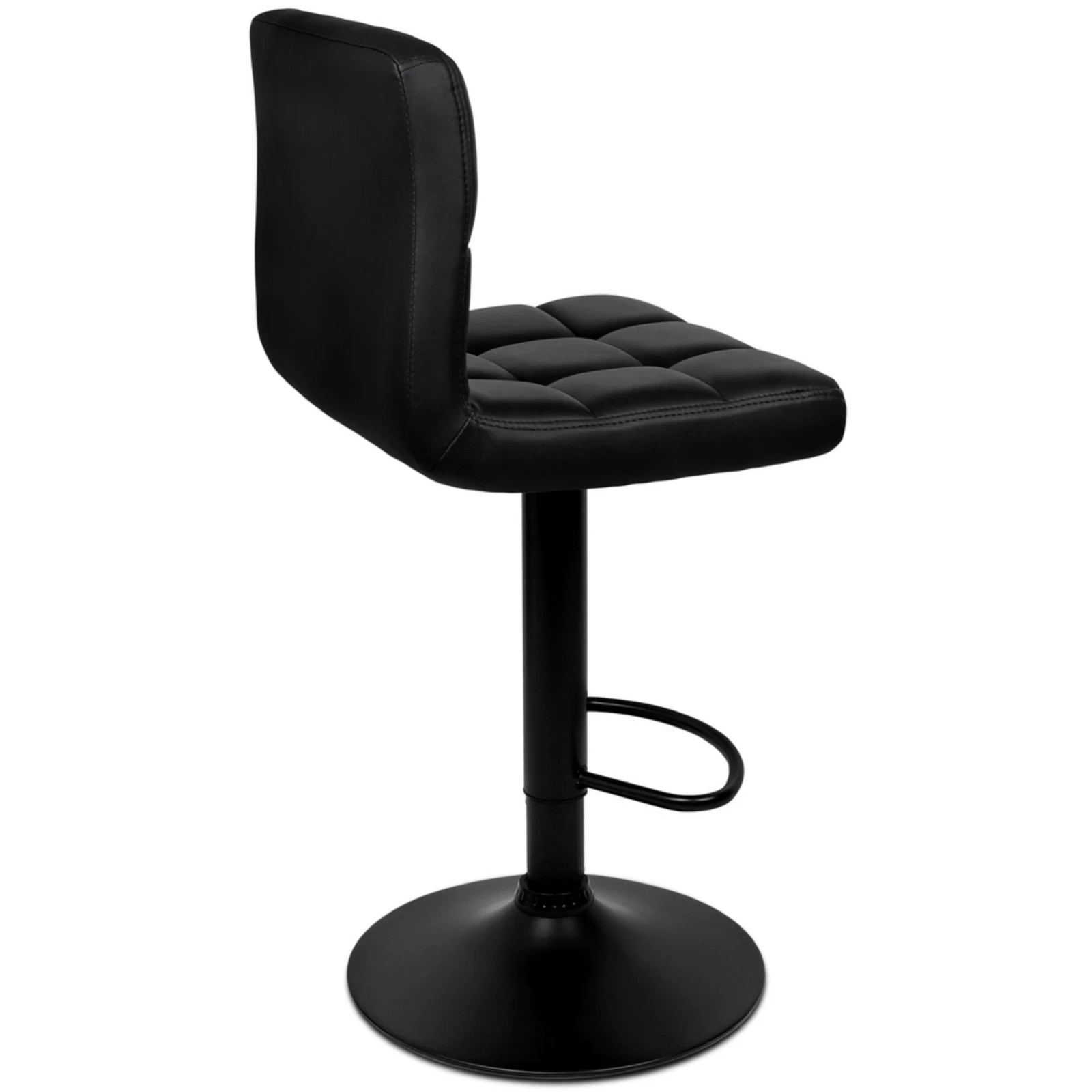 7 Alfordson 2x Bar Stools Leather Gas Lift - Black, 7 of 10