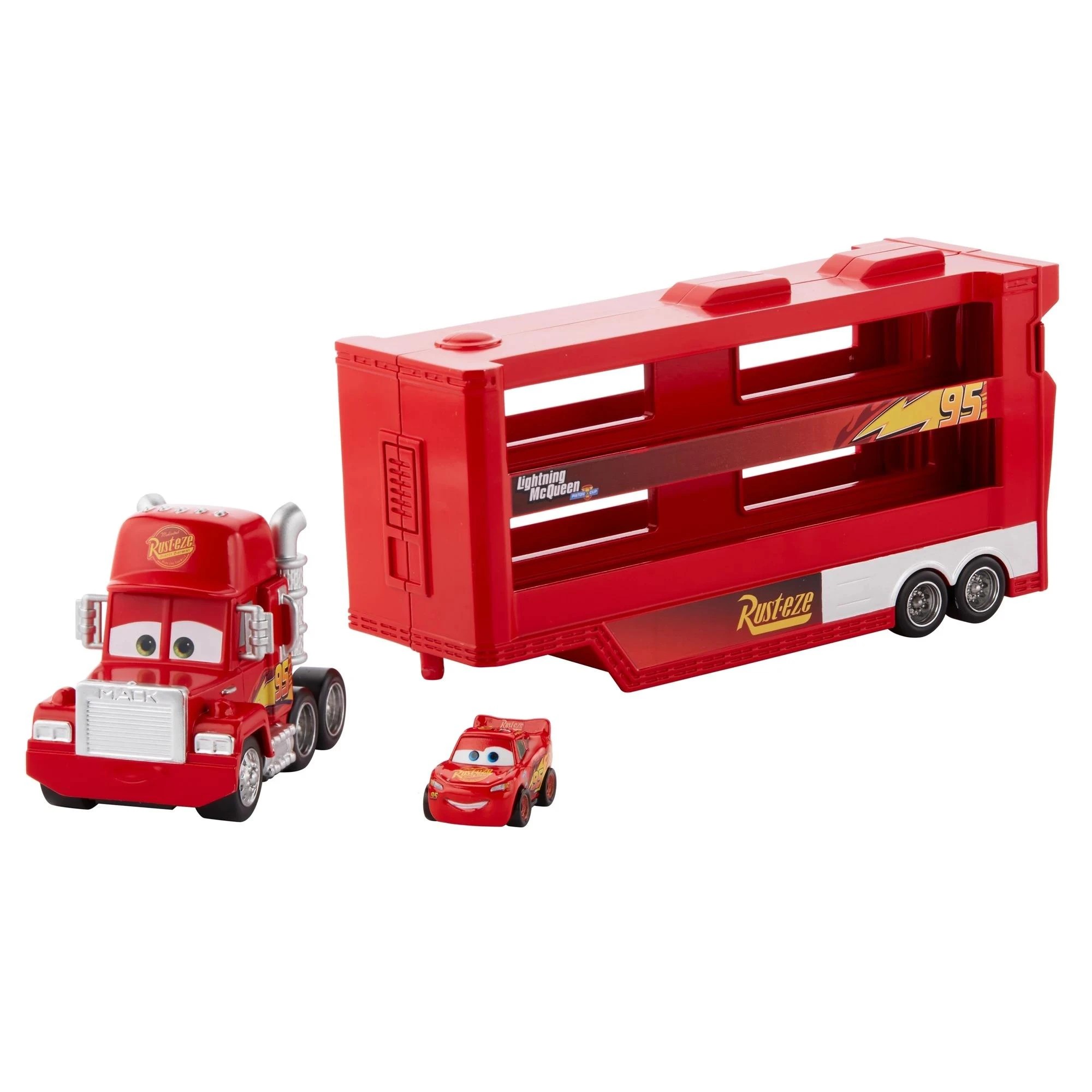 3 Disney Pixar Cars Mack Mini Racers Hauler - Red, 3 of 5