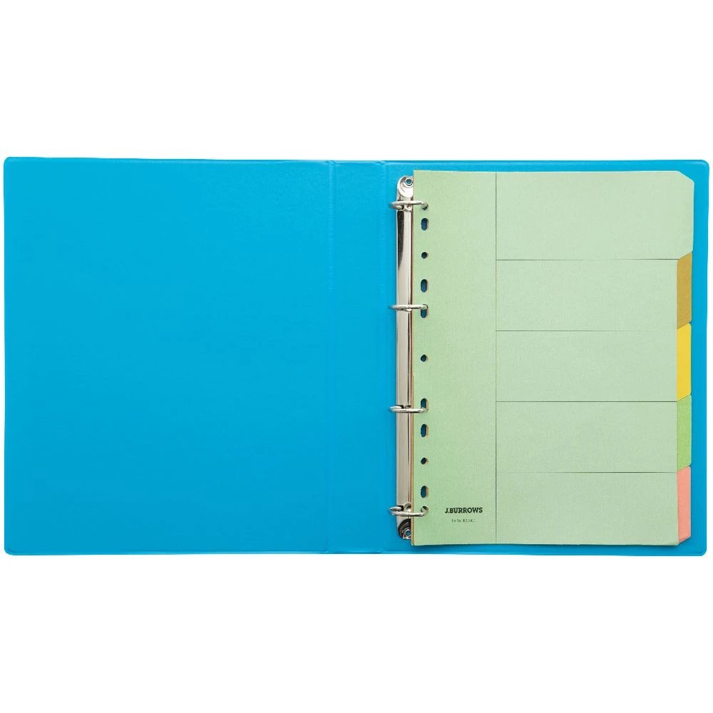 5 J.Burrows A4 4 D-Ring Binder 25mm Blue, 5 of 5