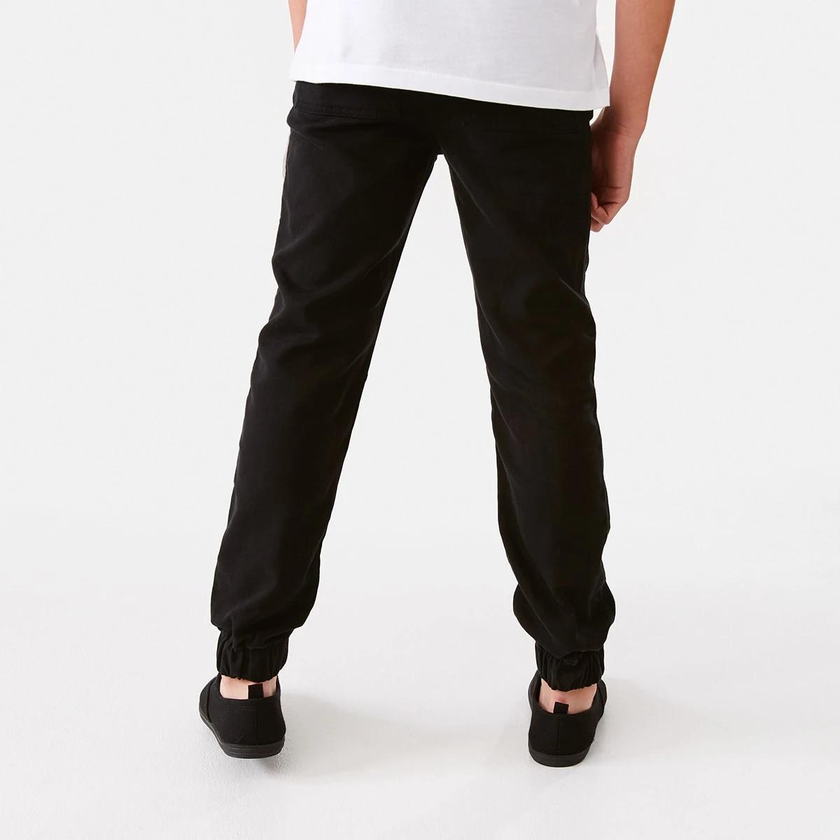 2 Pull On Bow Leg Cuff Pants Black, 2 of 9