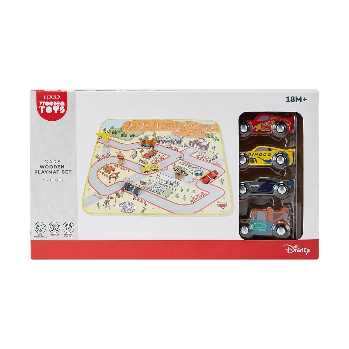 9 8 Piece Disney Pixar Cars Wooden Playmat Set, 9 of 10