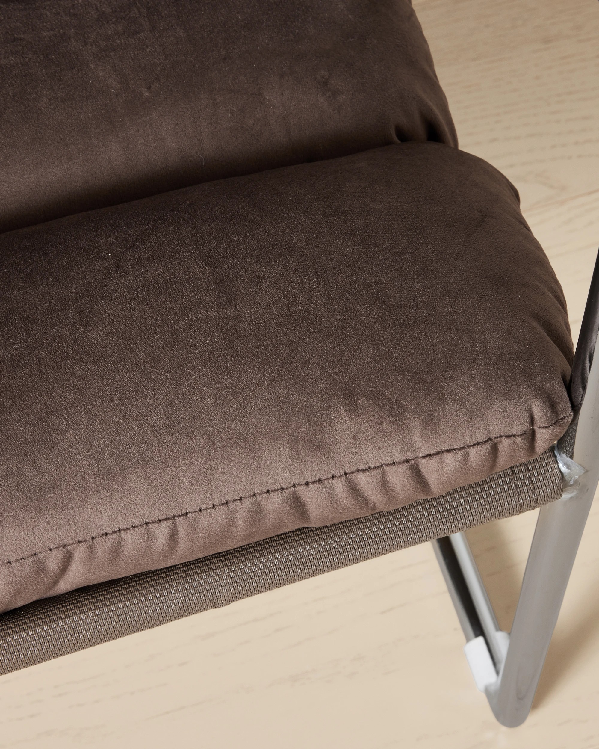 6 Aleks Chrome Lounge Chair - Chocolate, 6 of 7