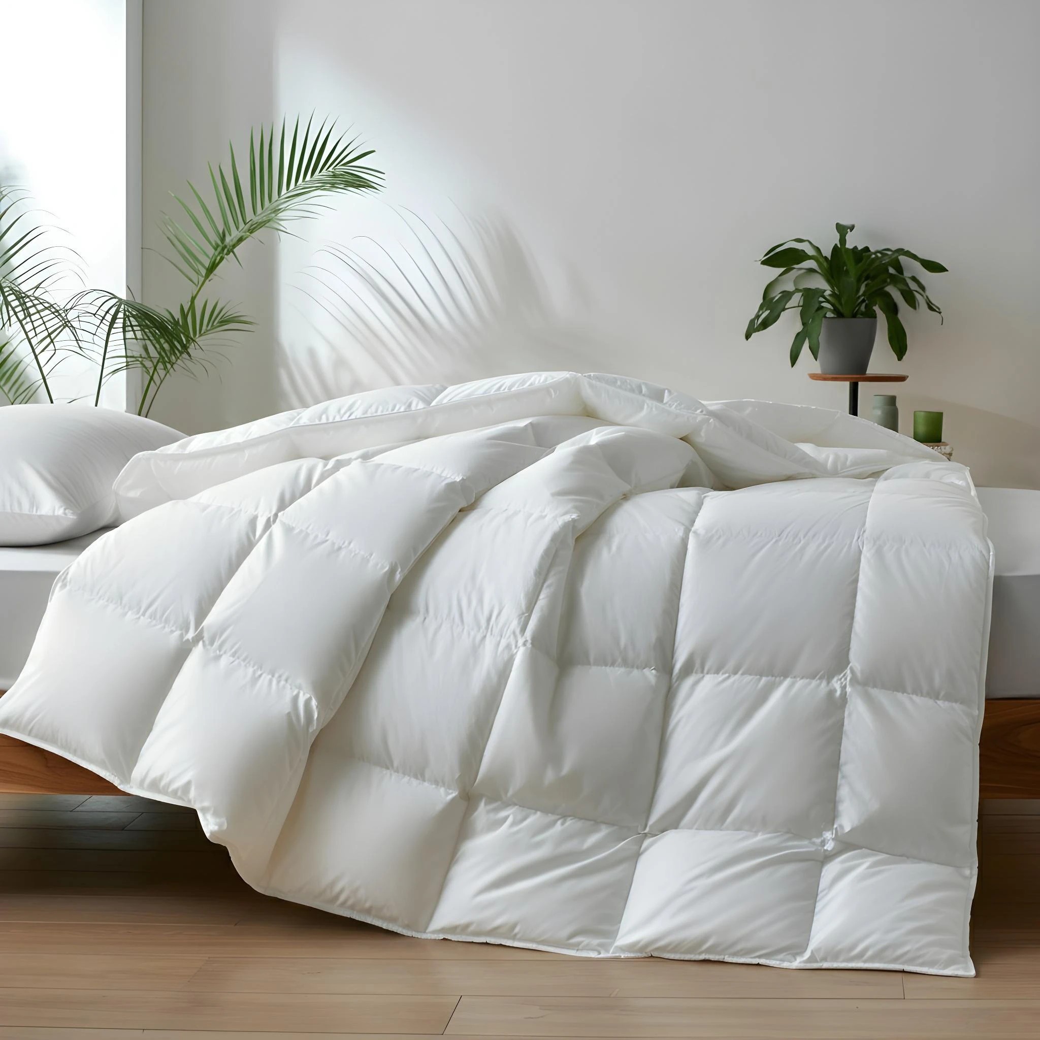 2 Royal Comfort 800GSM Silk Blend Quilt Duvet Ultra Warm Winter Weight - Double Bed - White, 2 of 6