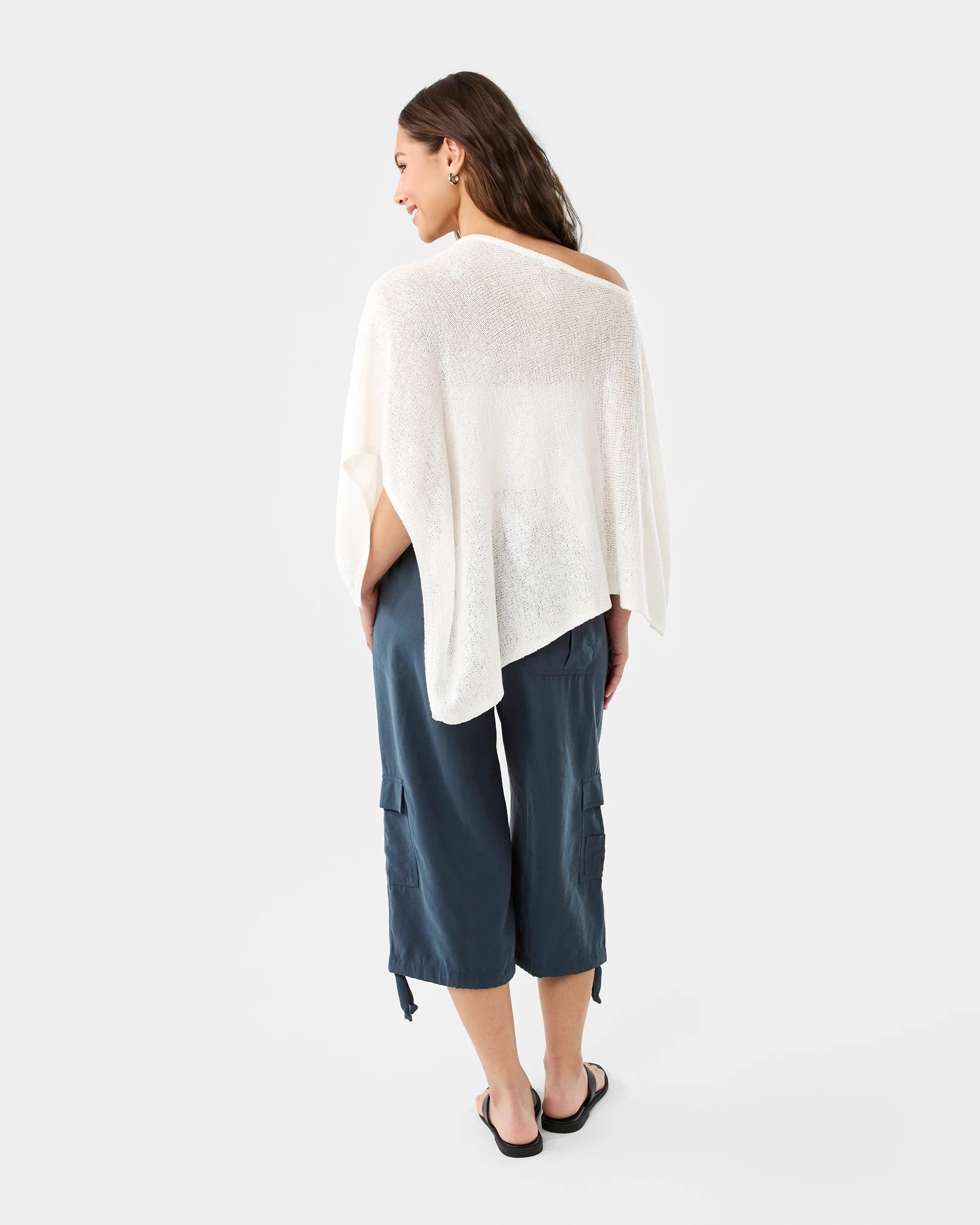 4 Knit Poncho Cld White, 4 of 7