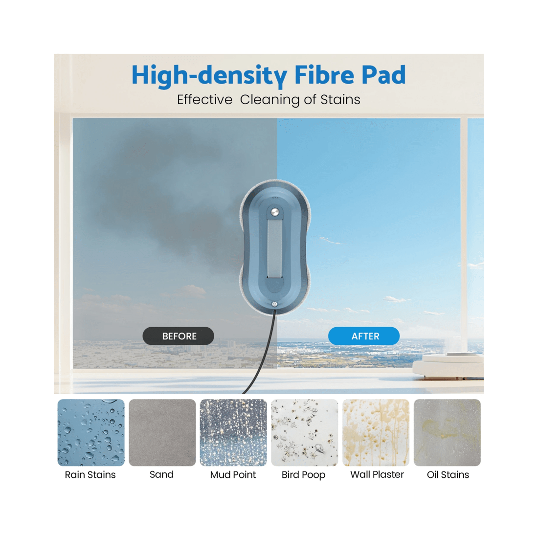 7 Advwin Window Cleaner Robot, Automatic Robot Window Washer With Dual Water Spray Technology, 2800pa Suction, 7 of 8