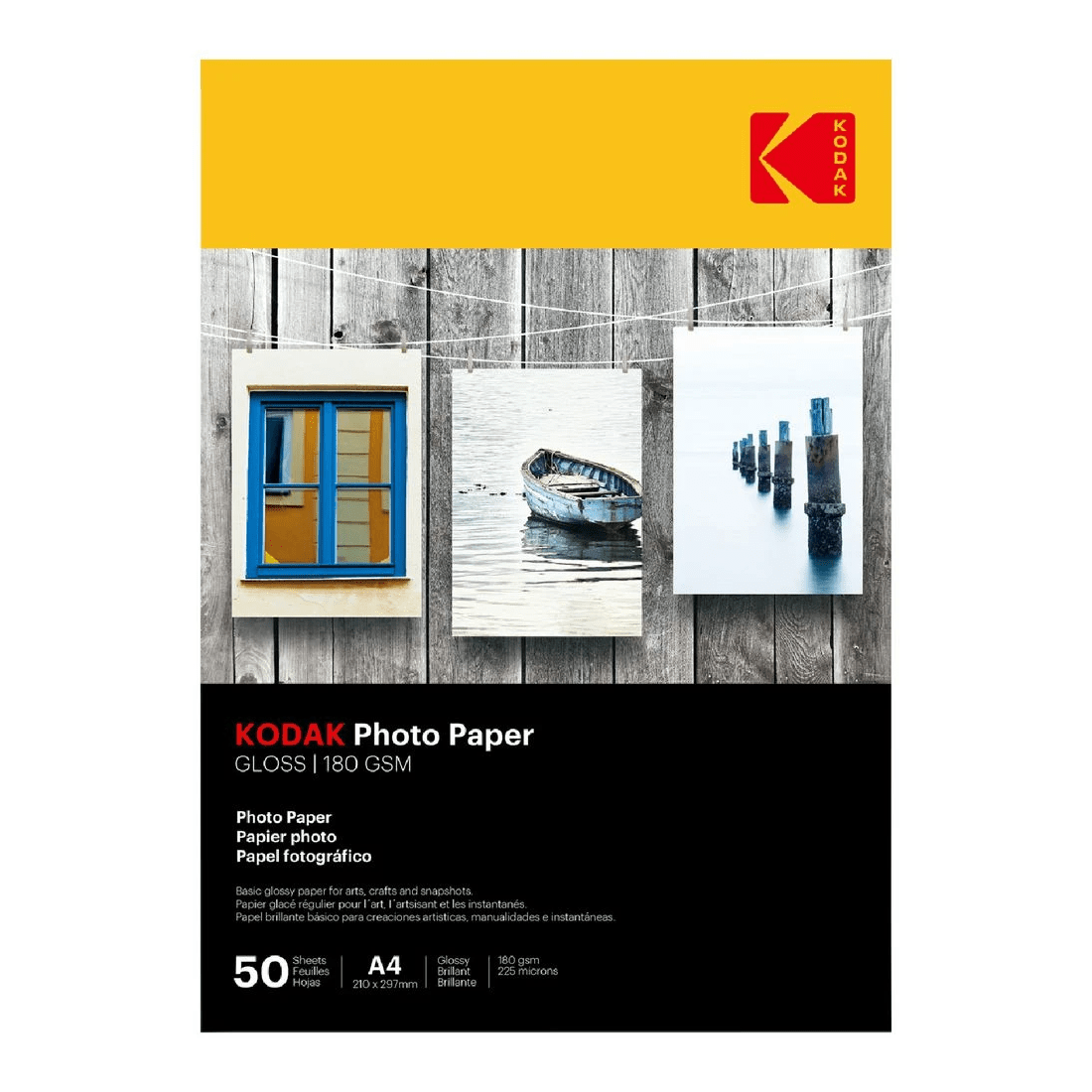 1 Kodak A4 Photo Paper High Gloss 180gsm 50 Pack, 1 of 2