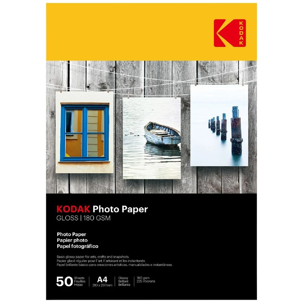 1 Kodak A4 Photo Paper High Gloss 180gsm 50 Pack, 1 of 2