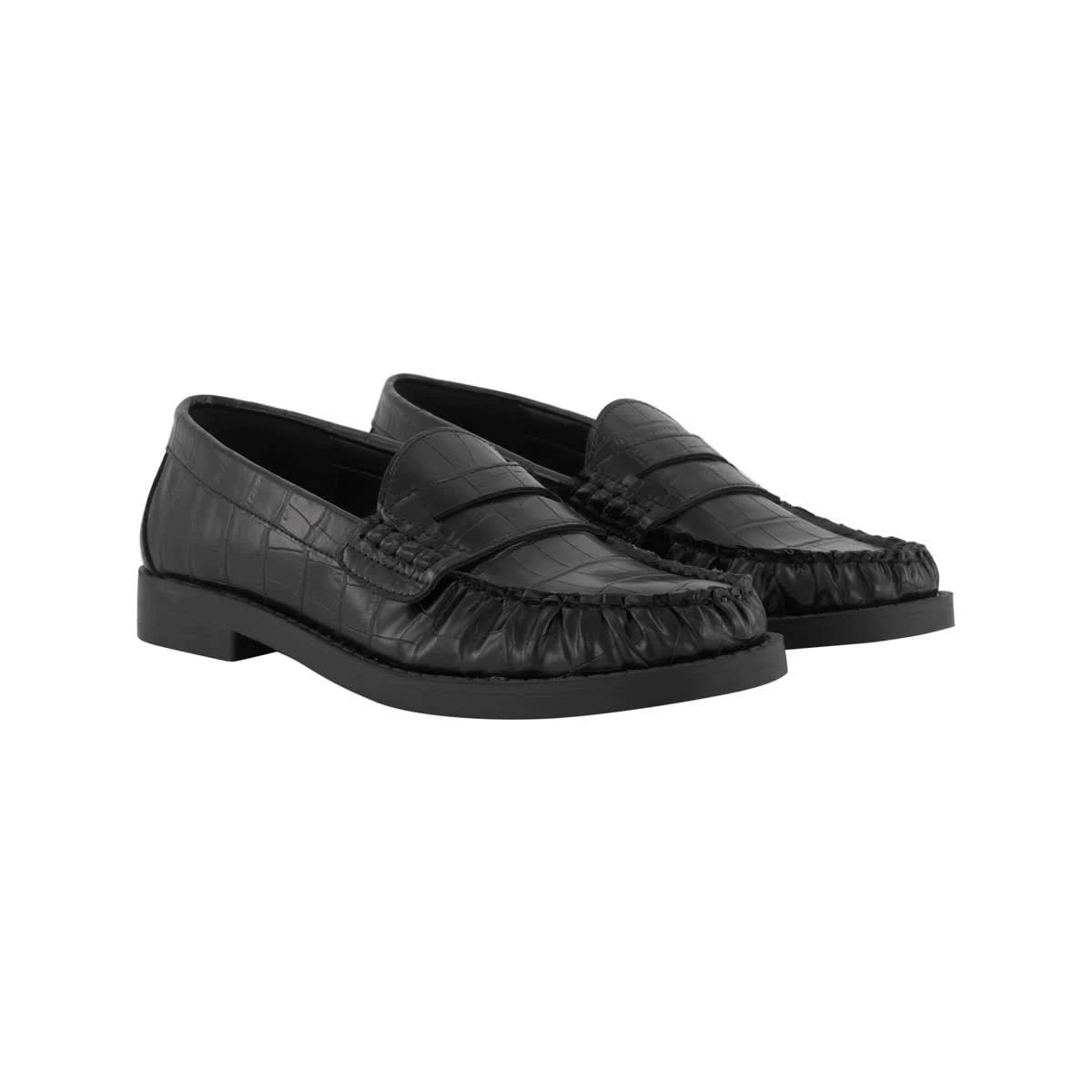2 Hi-Shine Loafer Shoes Croc Black, 2 of 5