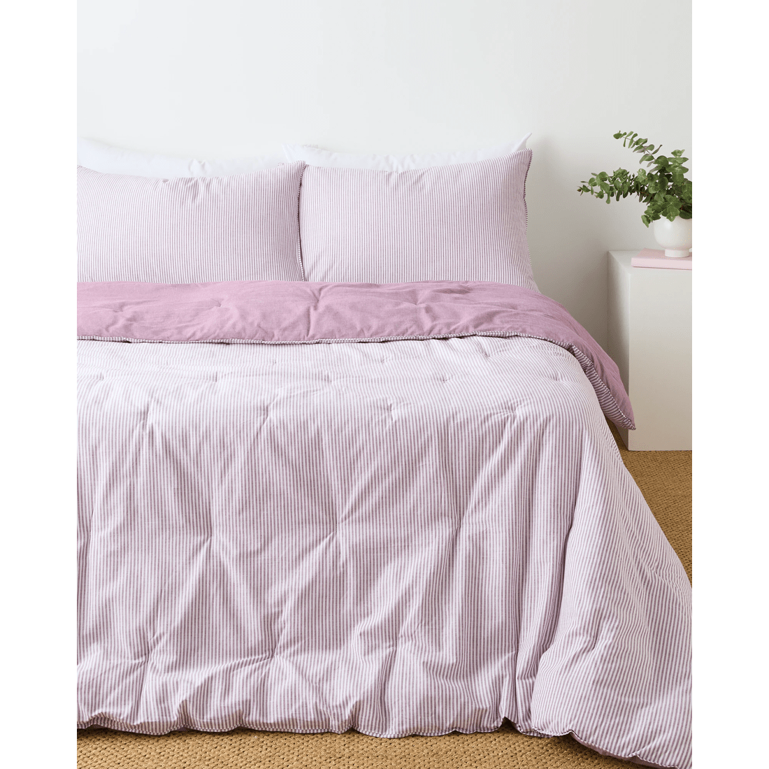 1 Target Hampton Stripe Comforter Set
 - Queen Bed
 - Pink, 1 of 3