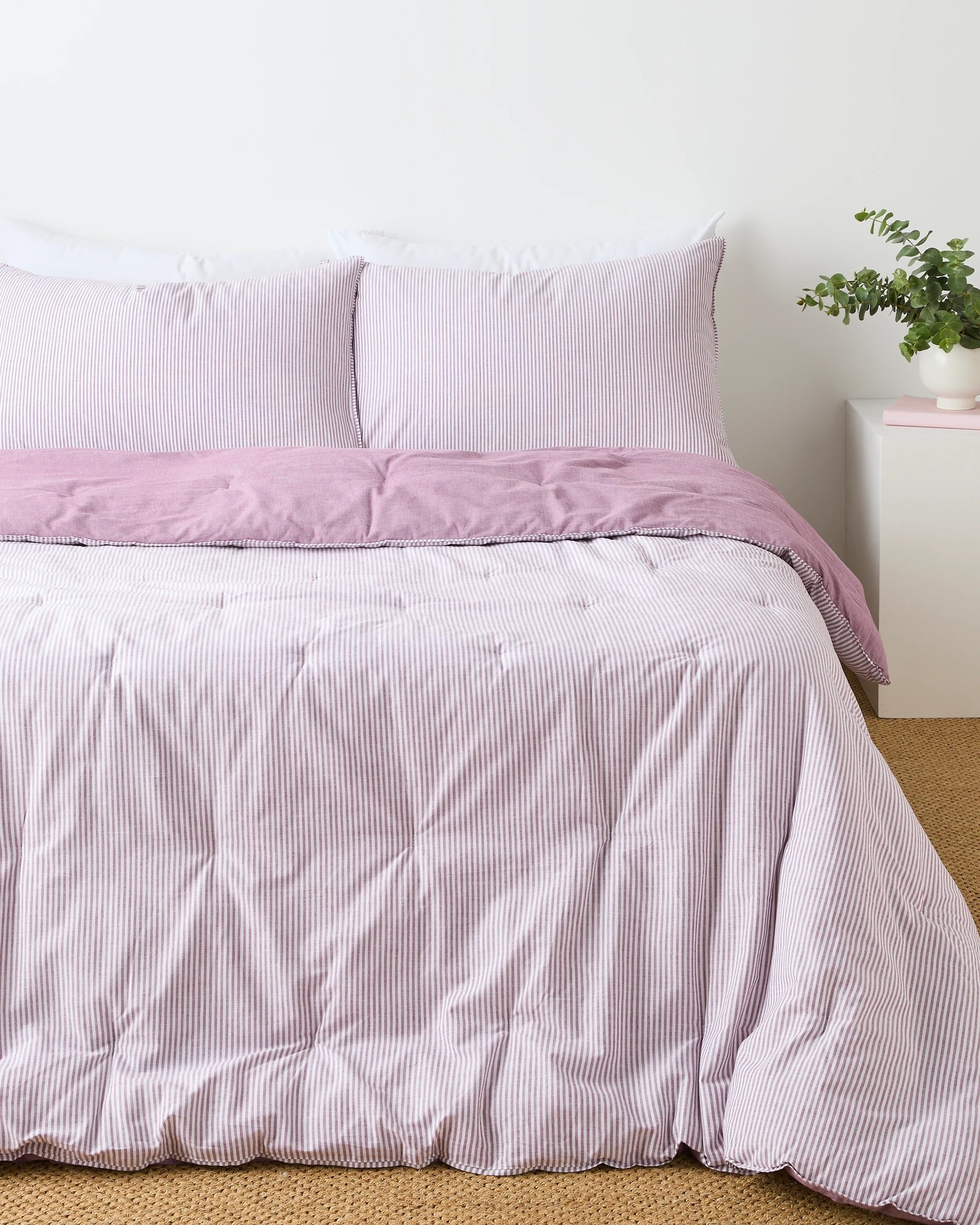 1 Target Hampton Stripe Comforter Set
 - Queen Bed
 - Pink, 1 of 3