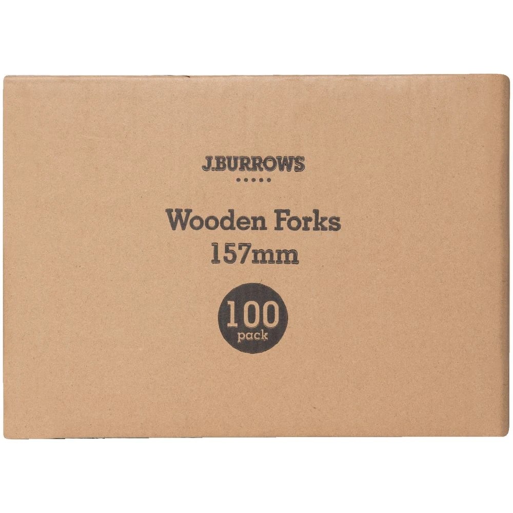 3 J.Burrows Wooden Forks 157mm 2000 Pack, 3 of 3