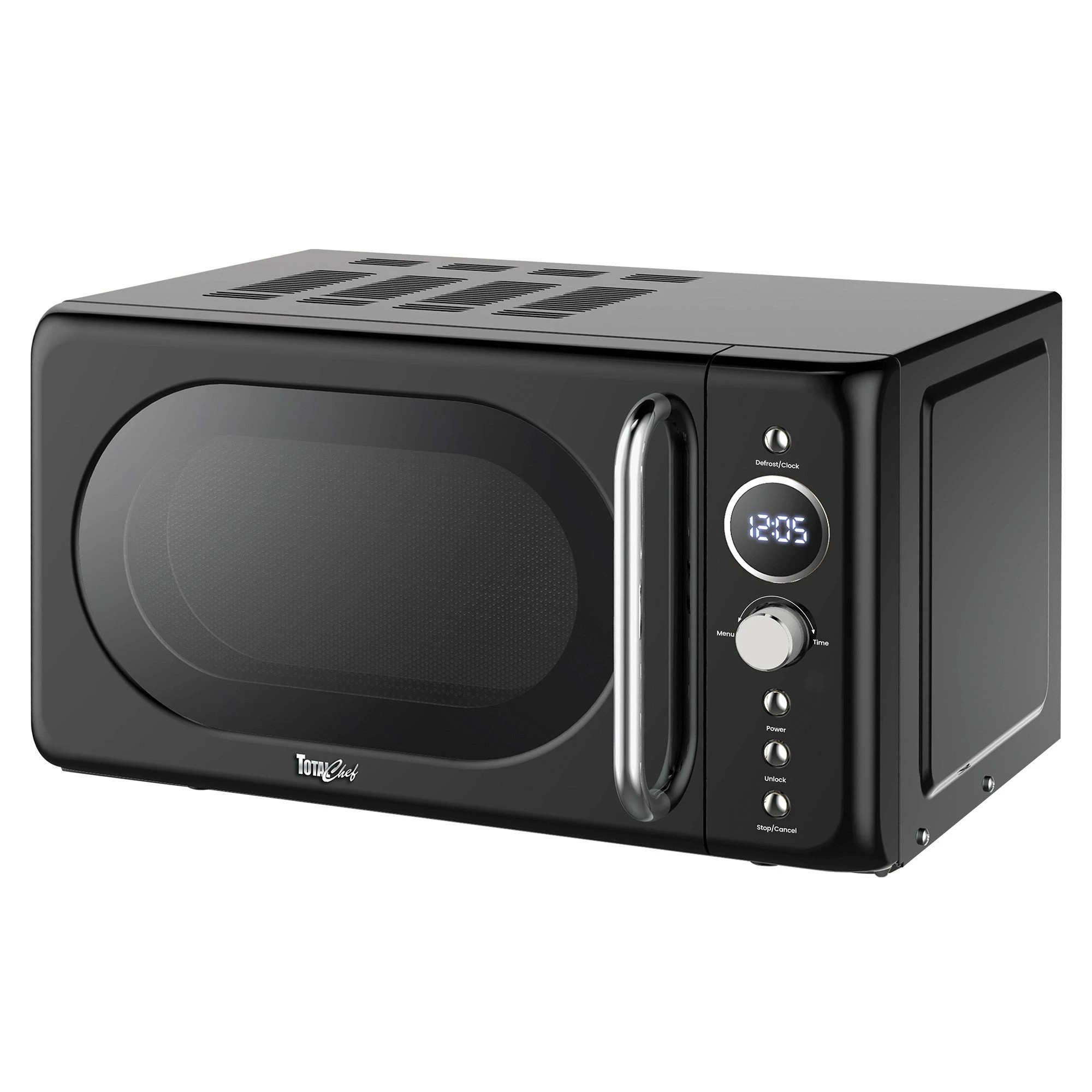 2 Total Chef 20L Retro Microwave Oven Black - Black, 2 of 8