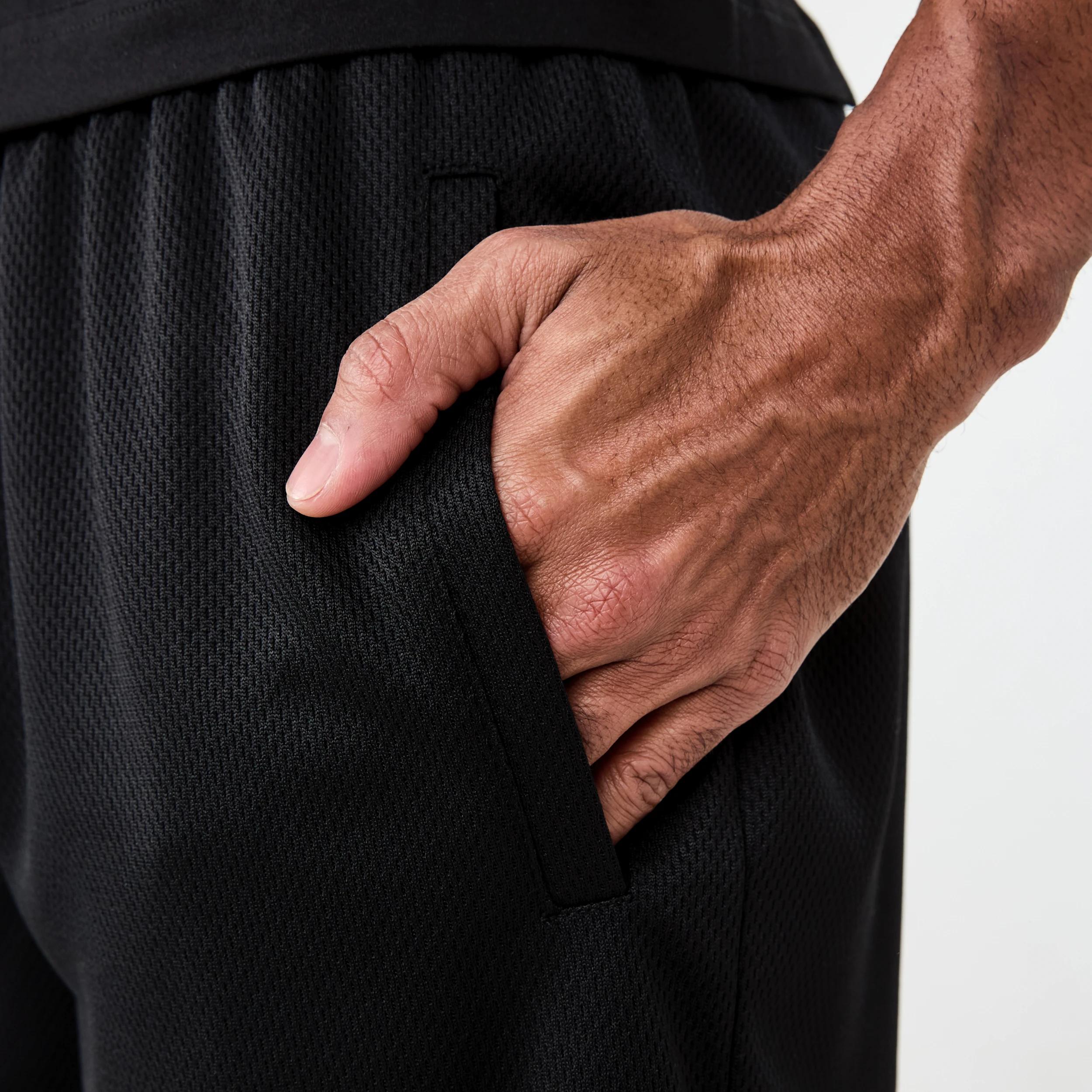 4 Active Mens Relaxed Basketball Shorts BLACK, 4 of 6
