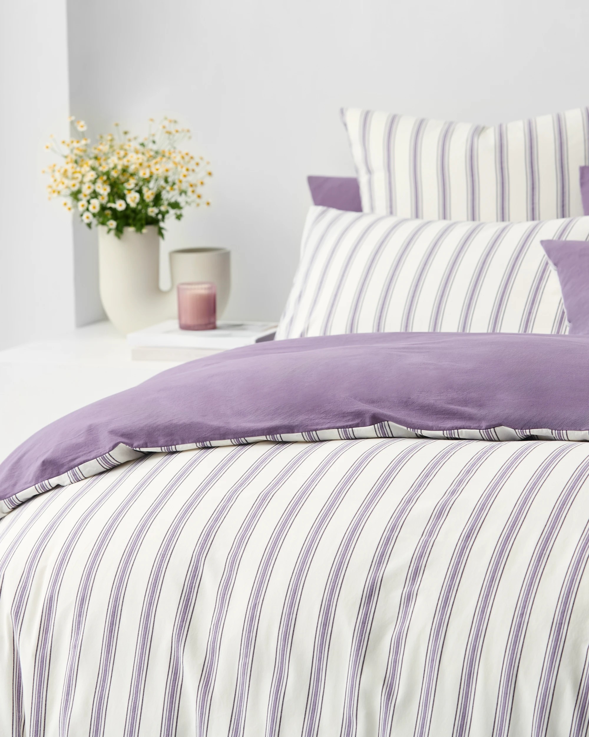 4 Arlo Cotton Stonewash Quilt Cover Set - King Bed - Purple, 4 of 8