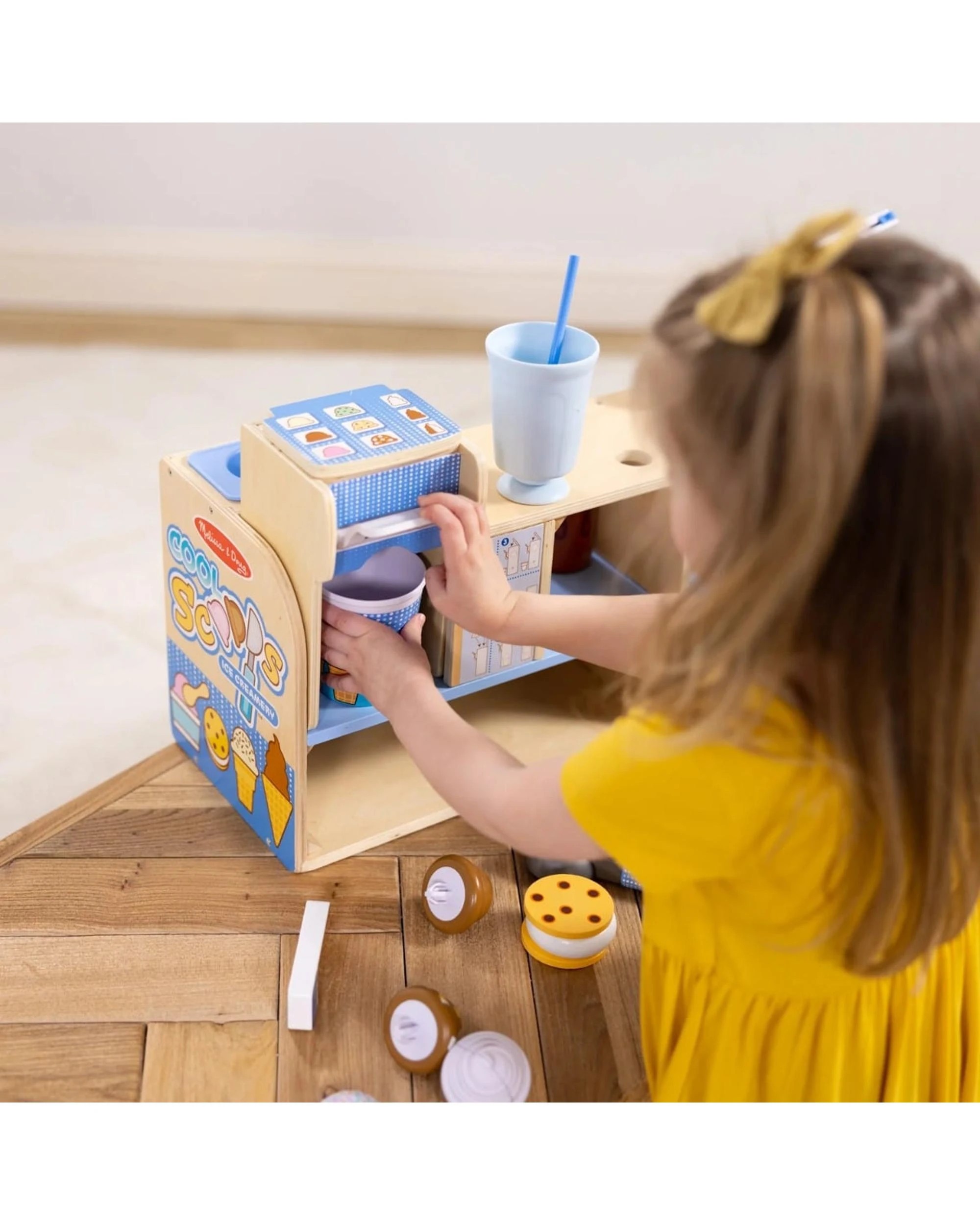 7 Melissa and Doug Cool Scoops Ice Creamery Wooden Play Set, 7 of 7