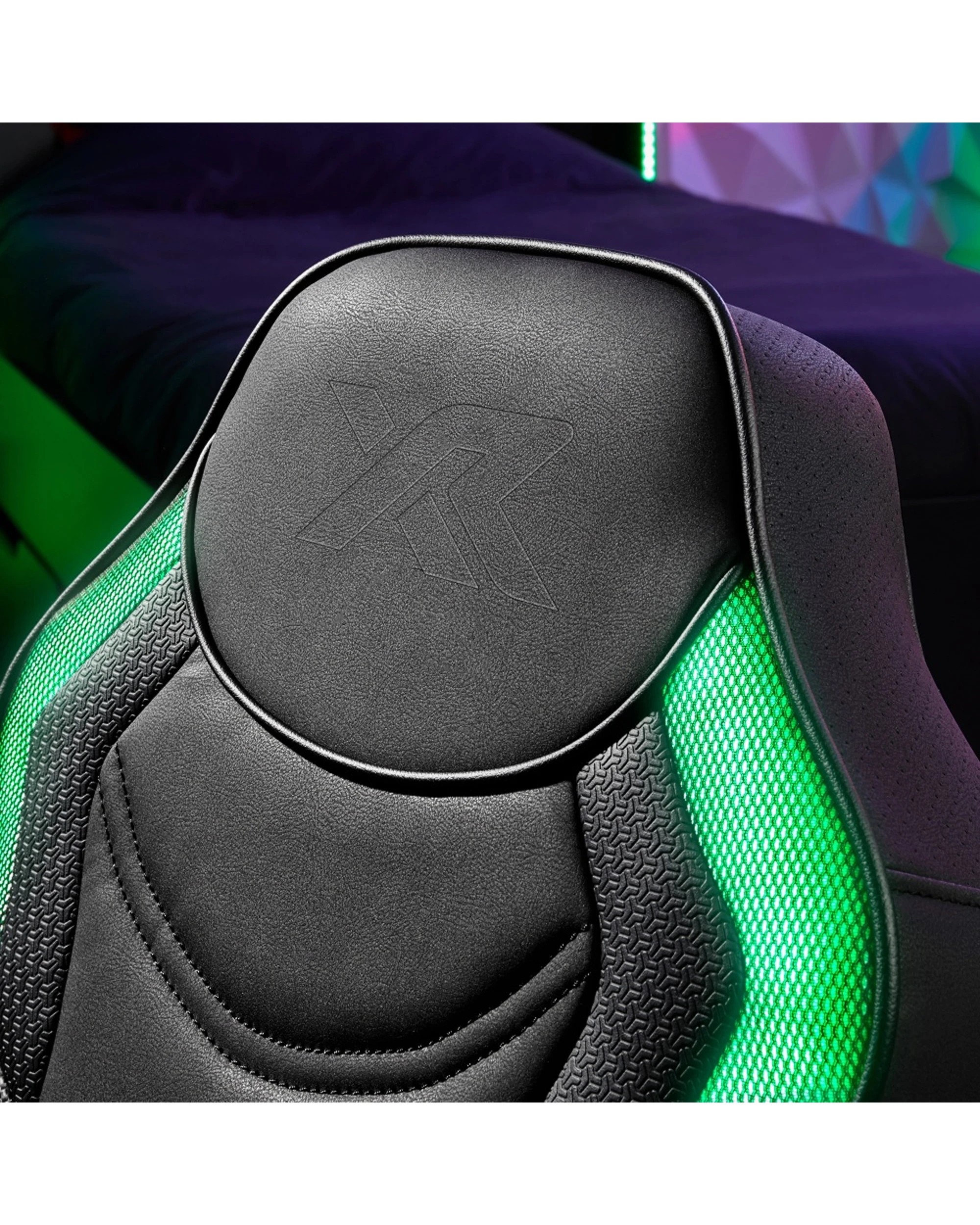 6 X-Rocker Chimera RGB Sync 2.0 Gaming Chair App-Controlled LED Lights Junior - Black, 6 of 7