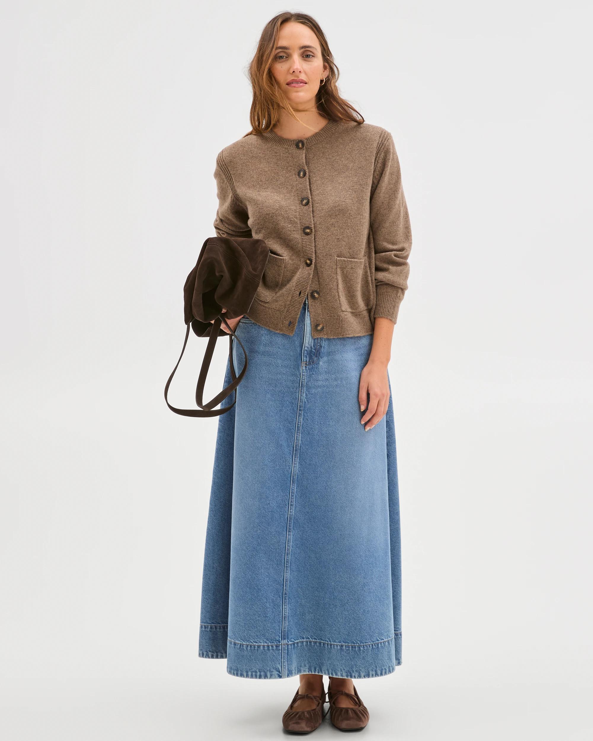 1 Target Denim Denim Maxi Skirt VINTAGE INDIGO, 1 of 6