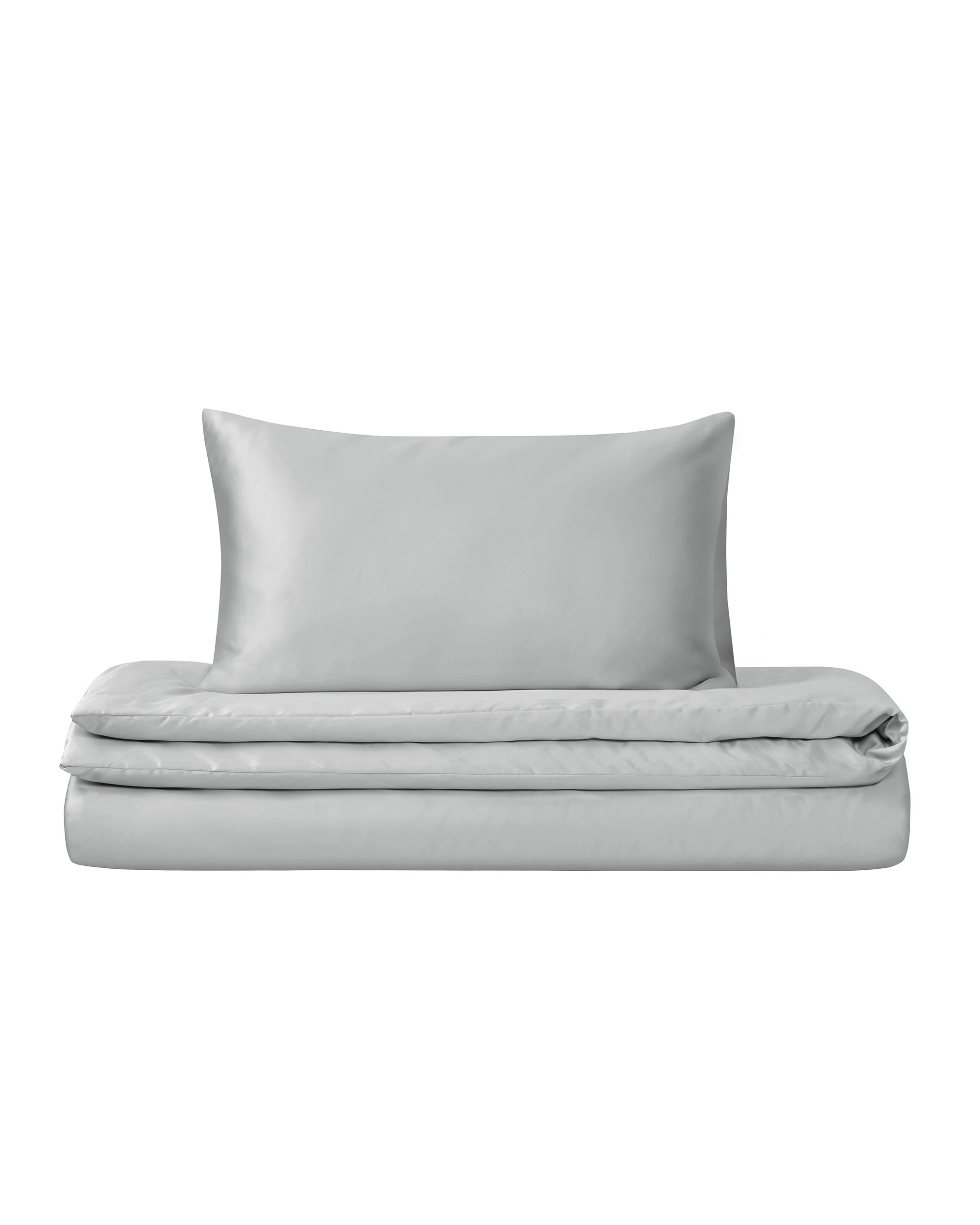 7 Dreamaker Matte Satin Quilt Cover Set - Single Bed - Grey, 7 of 7