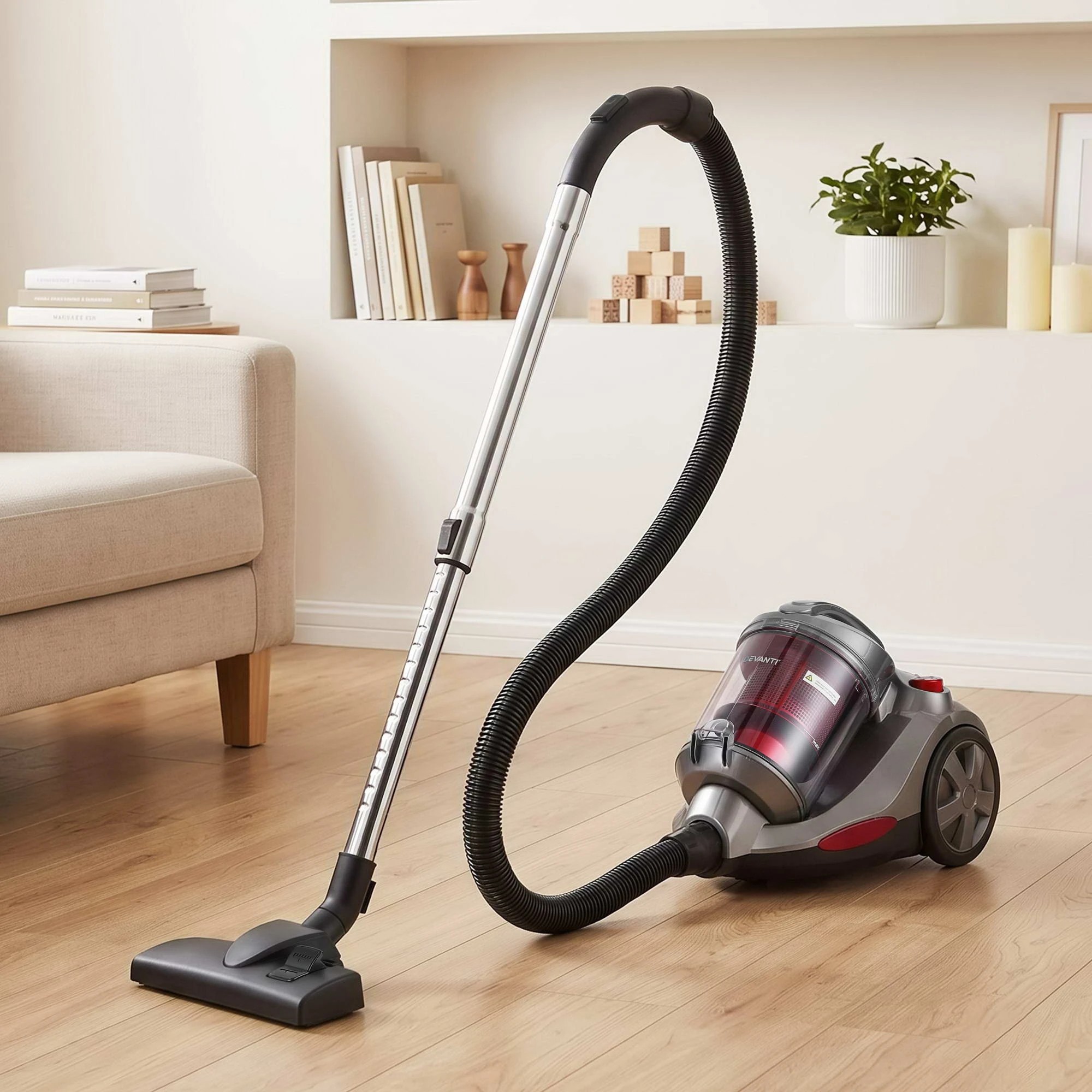 2 Devanti Vacuum Cleaner Bagless Canister 2000W 25kPa Powerful Suction 4L - Red, 2 of 9