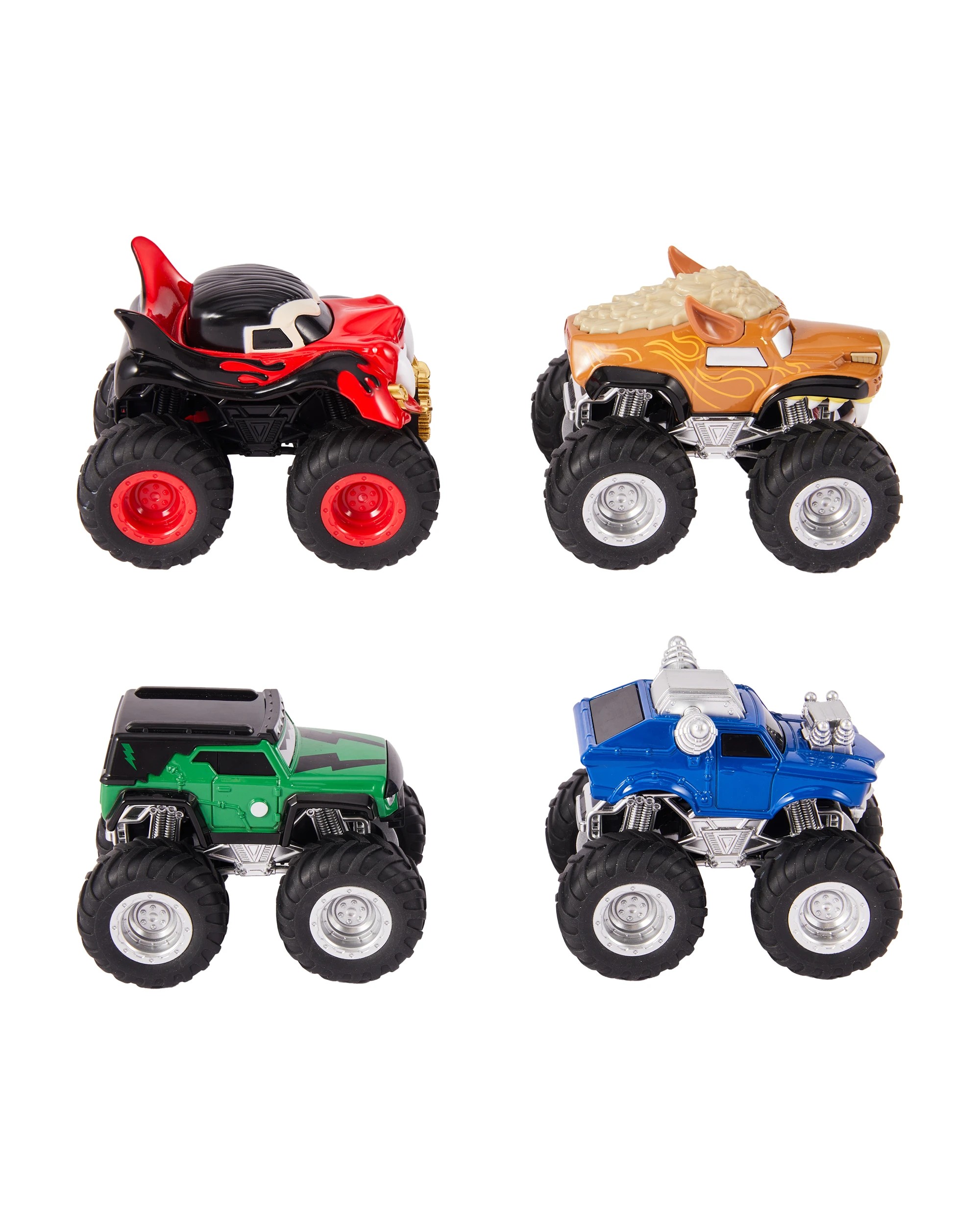 4 4 Pack Universal Monsters Rampage Rides 1:64 Scale Diecast Monster Trucks, 4 of 6