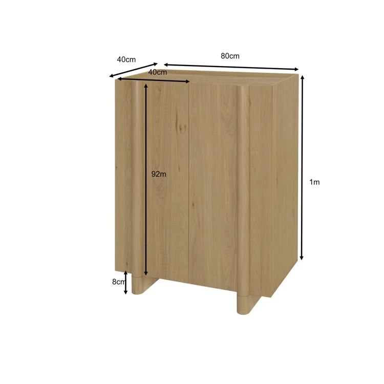 8 Piper 2 Door Cabinet - Oak, 8 of 8