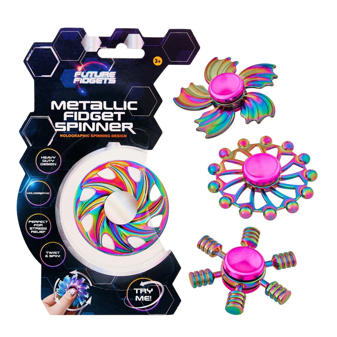 1 Future Fidgets: Metallic Fidget Spinner, 1 of 6