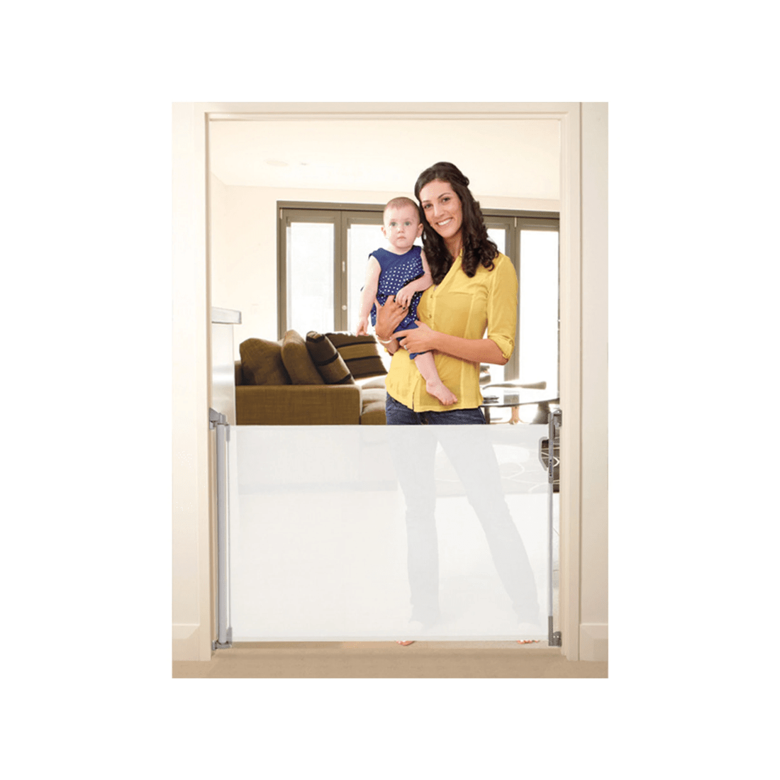 6 Dreambaby Retractable Safety Gate Indoor Outdoor For Children And Pets.
 - White, 6 of 6