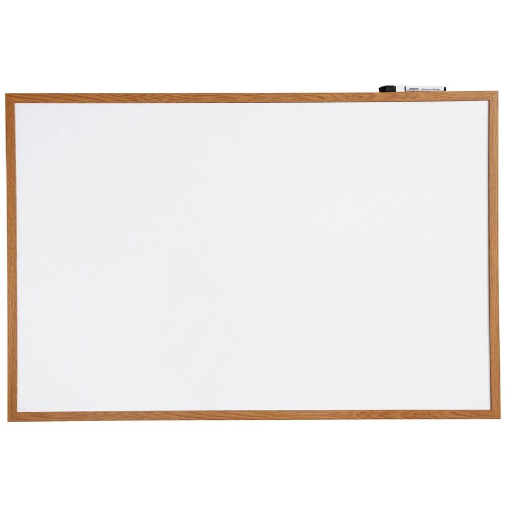 1 J.Burrows Magnetic Whiteboard 900 x 600mm Oak, 1 of 4