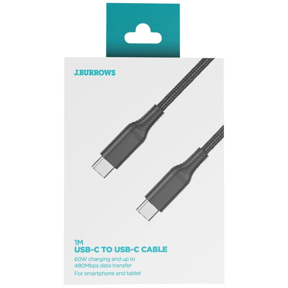 5 J.Burrows USB C to USB C Cable 60W 3A 1m, 5 of 6