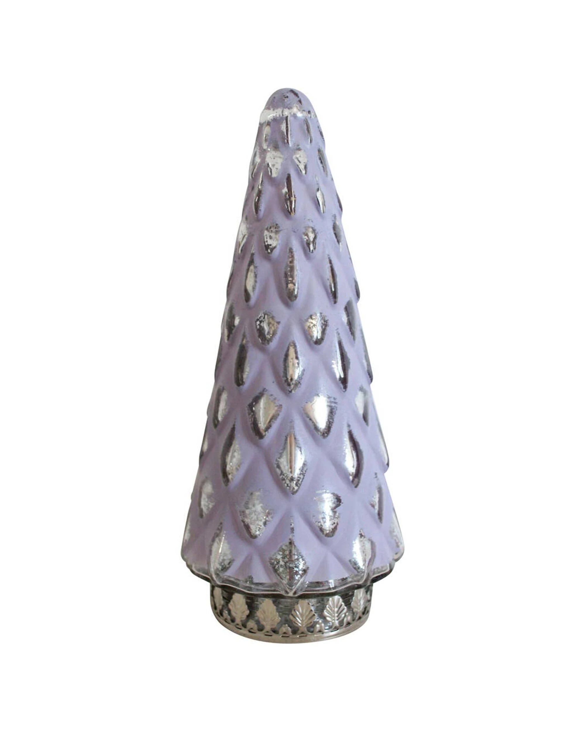 2 LVD Glass Metal Lantern LED Pine Tree 24cm Christmas Decor Decorative Light Bubblegum - Pink, 2 of 2