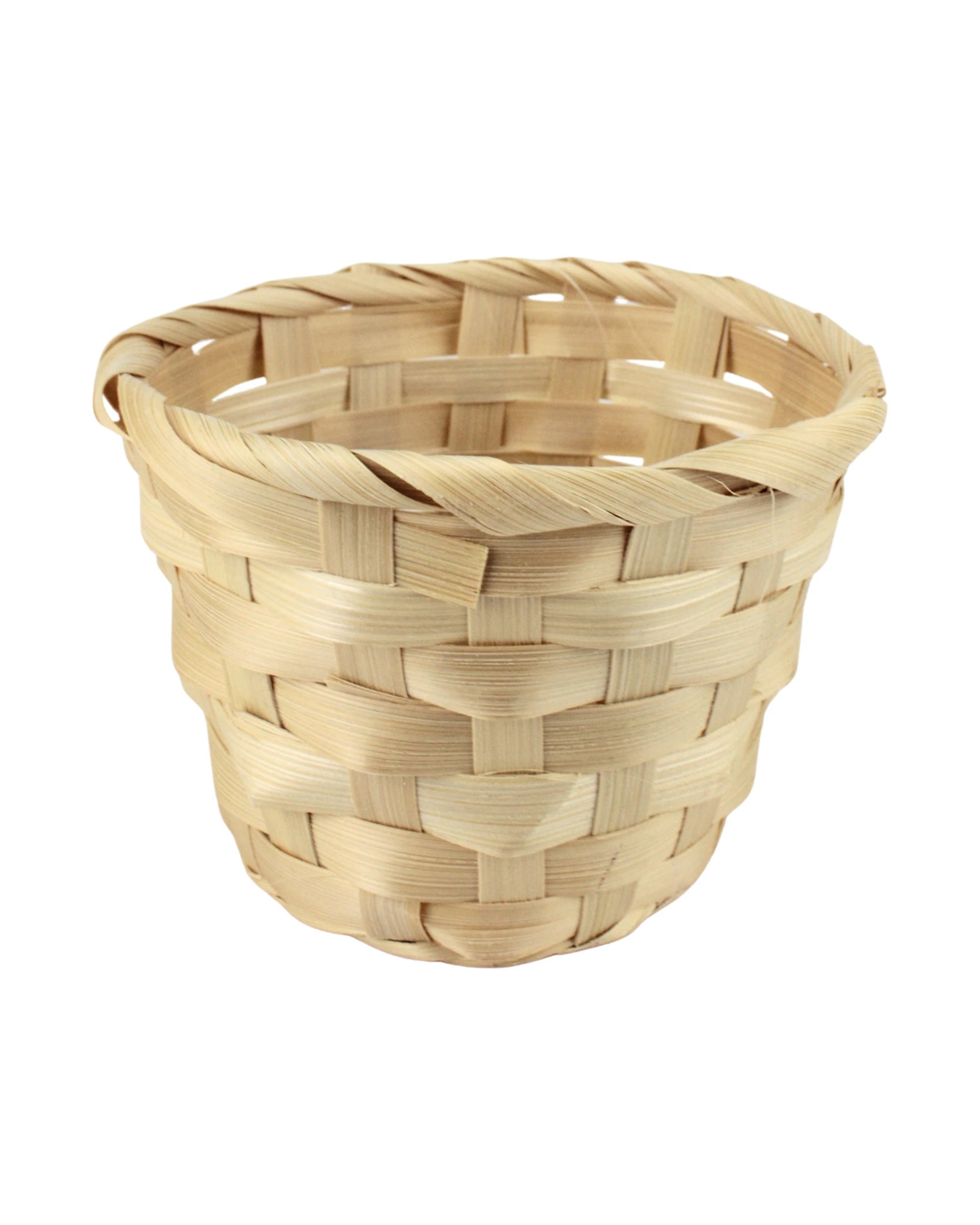 1 Party Maker Woven Small Round Gift Basket 13cm - Natural, 1 of 2