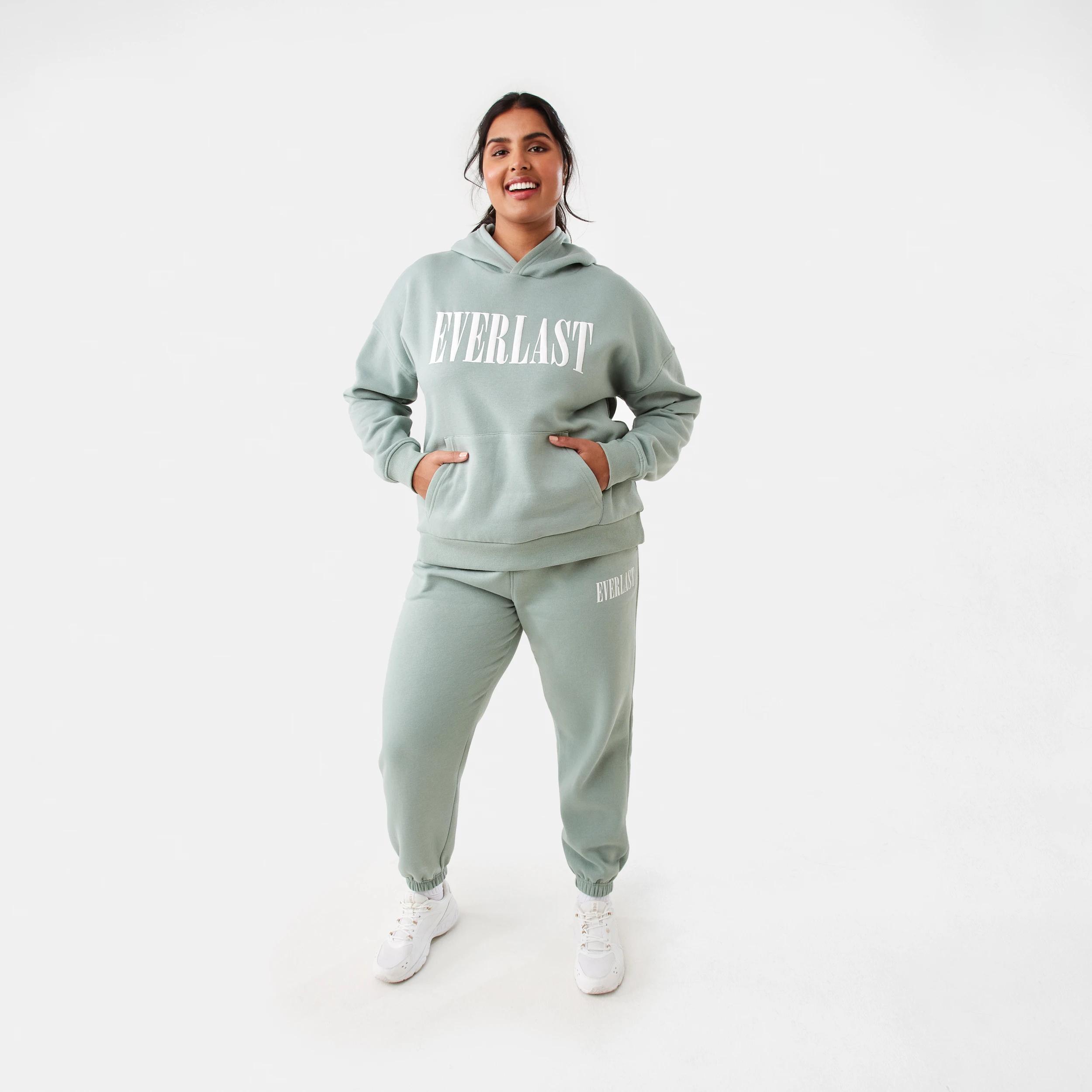 4 Everlast Womens Athletic Club Sweatpants EVERLAST BLOCK LOGO SAGE GREEN, 4 of 9