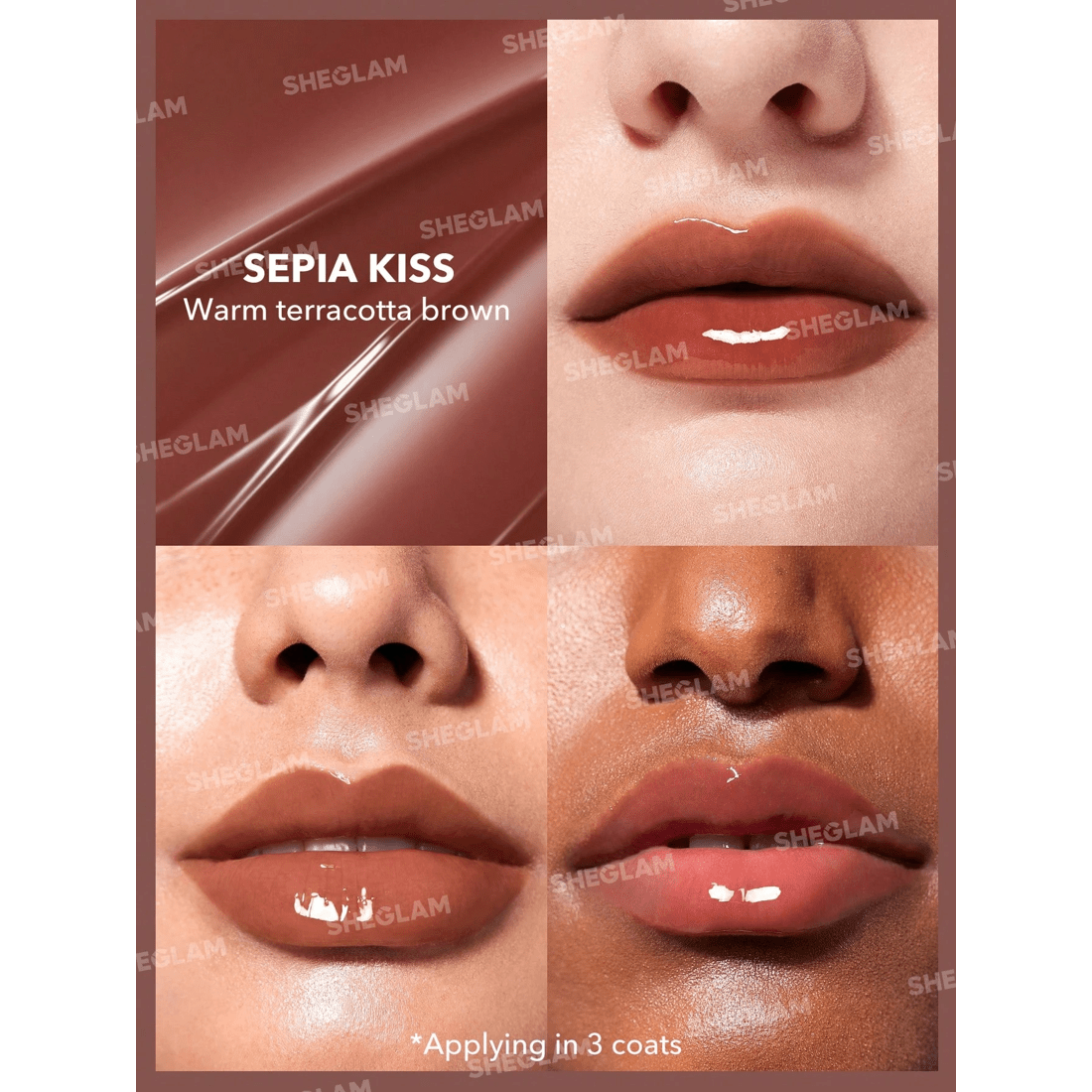 2 SHEGLAM Pout-Perfect Shine Lip Plumper - Sepia Kiss, 2 of 7
