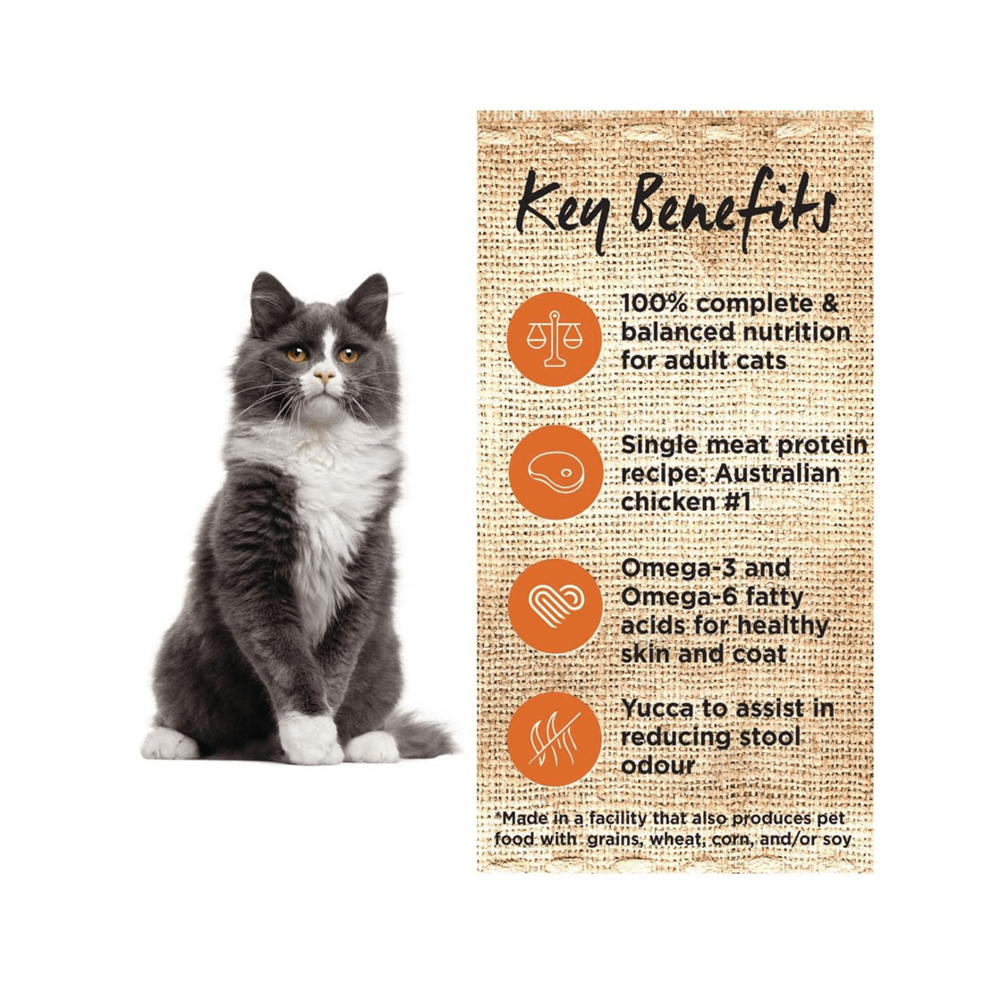 3 Ivory Coat Adult Grain Free Dry Cat Food Chicken w/ Australian Meat 4kg, 3 of 6