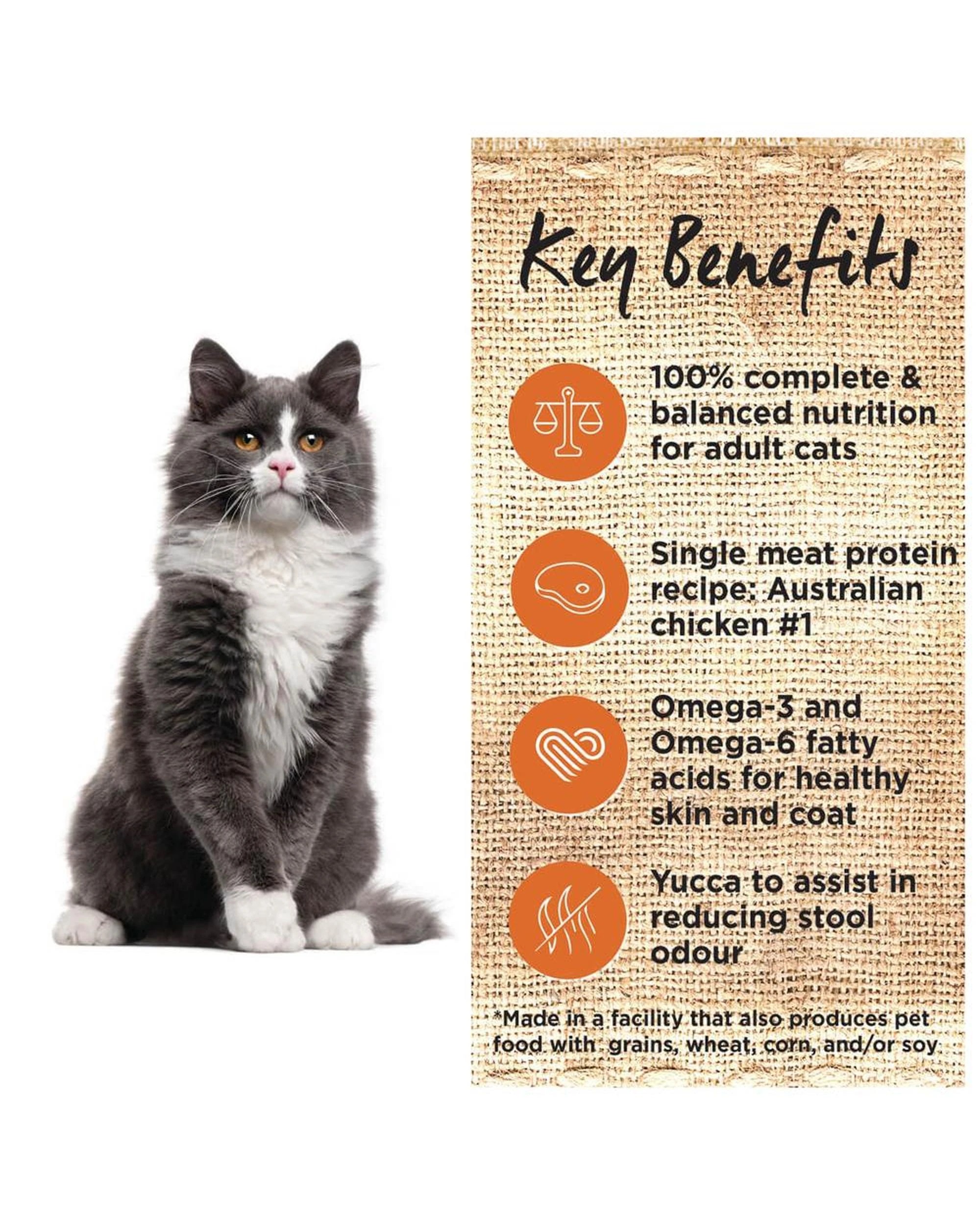 3 Ivory Coat Adult Grain Free Dry Cat Food Chicken w/ Australian Meat 4kg, 3 of 6