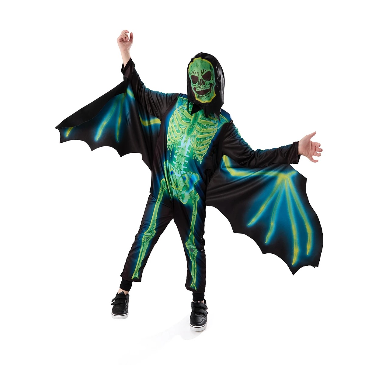 1 Winged Skeleton Costume - Ages 6-8, 1 of 10
