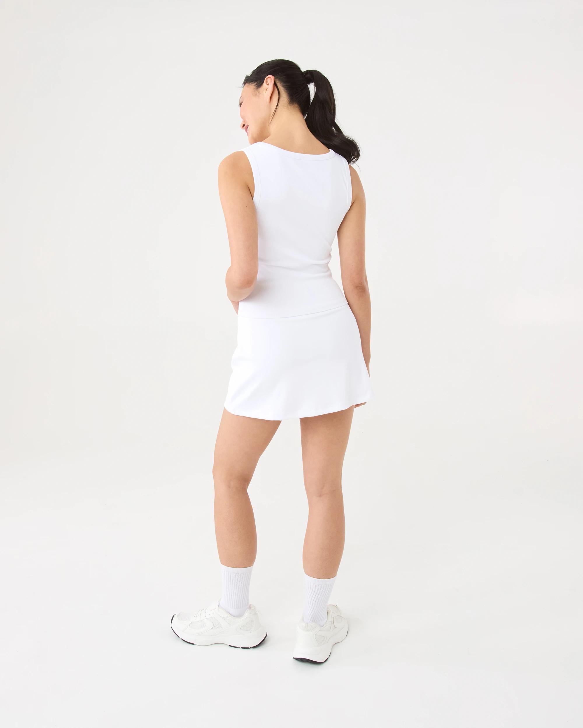 5 Active Womens Ribbed Skort White, 5 of 8