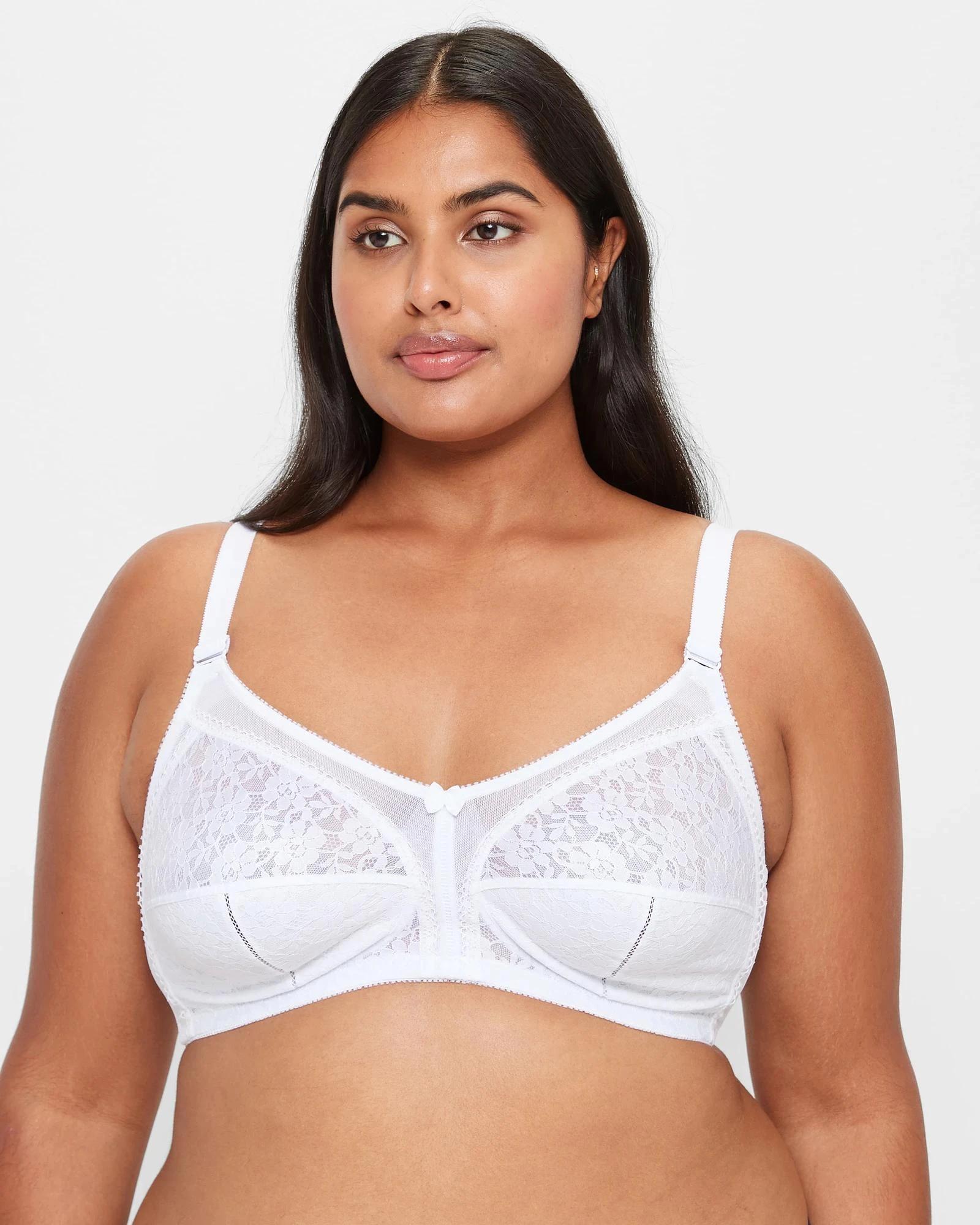 1 Target Plus Size Firm Support Wirefree Bra WHITE, 1 of 5
