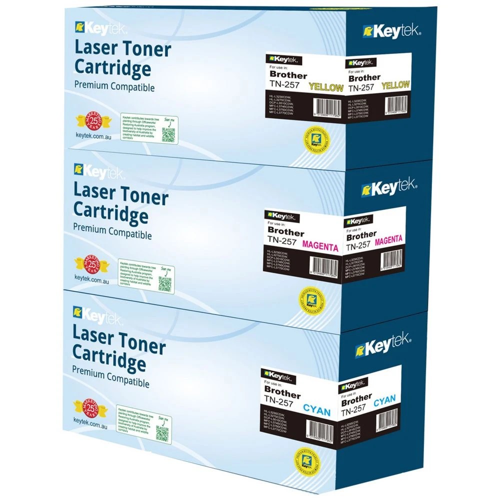 1 Keytek Brother Toner TN 257 3 Pack, 1 of 1