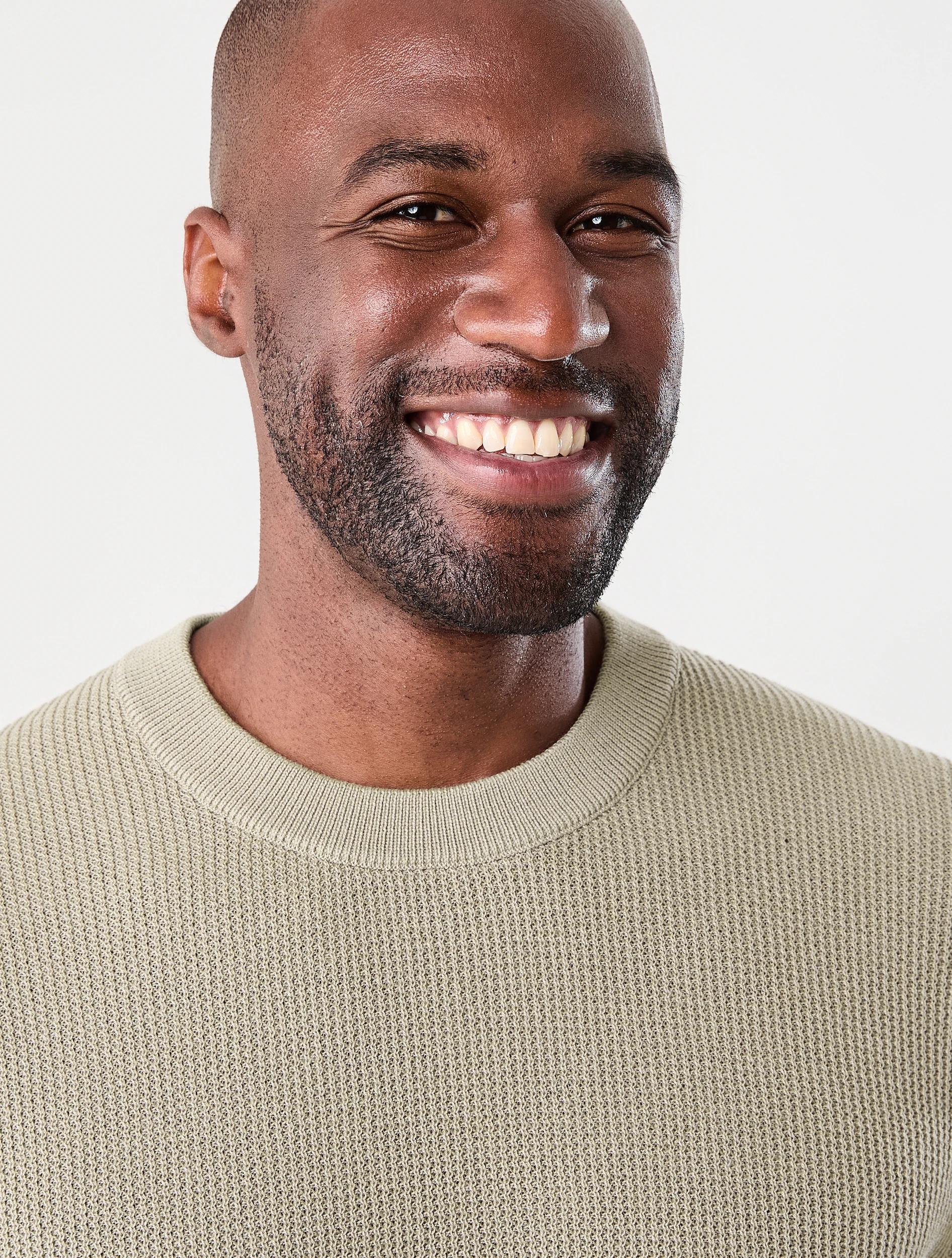 4 Lightweight Crew Neck Knit Jumper Bge Khaki, 4 of 7