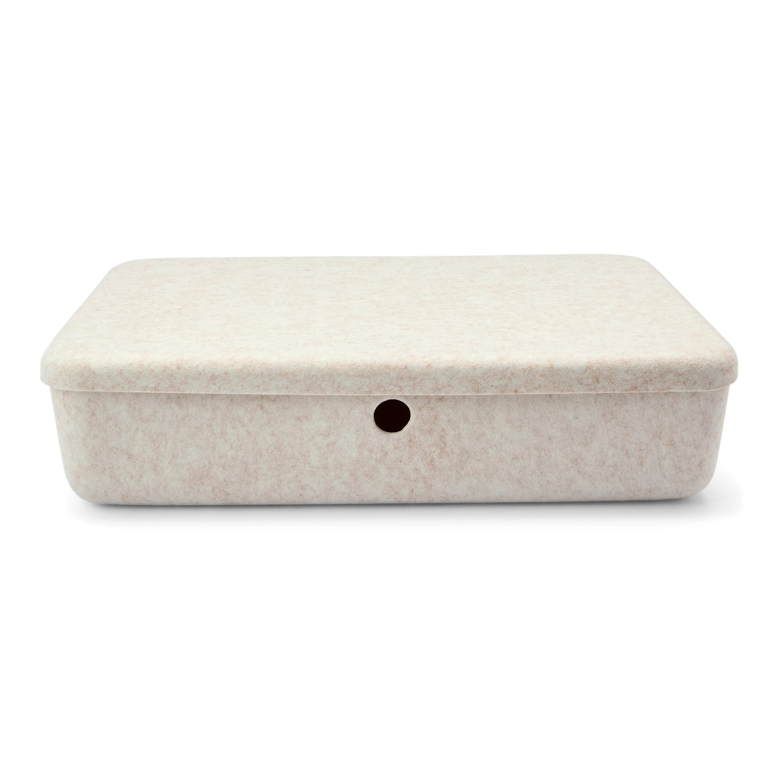 7 Felt Underbed Basket with Lid - Beige, 7 of 10