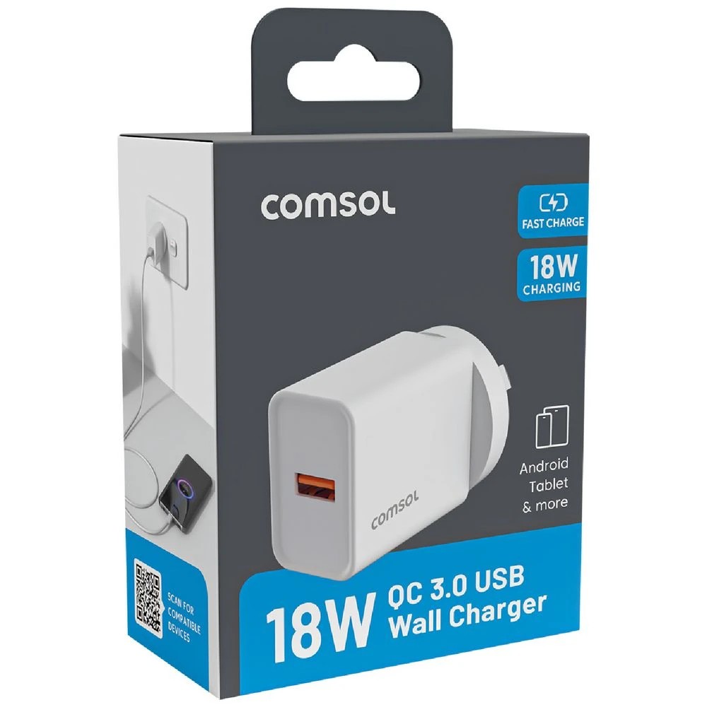 2 Comsol 18W Wall Charger White, 2 of 5