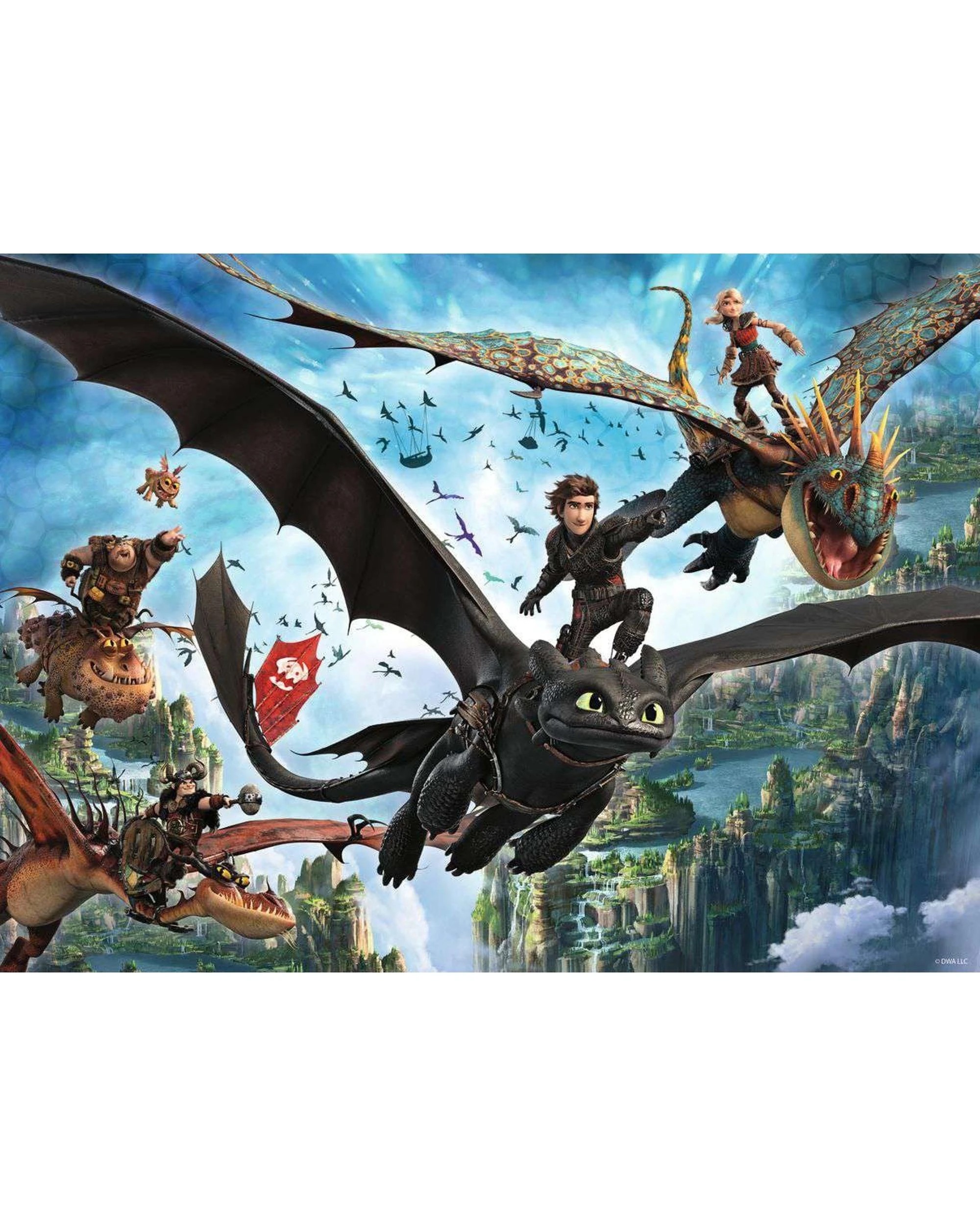 2 Ravensburger How to Train Your Dragon Dragons and Heroes 150 XXL Piece Jigsaw Puzzle, 2 of 2