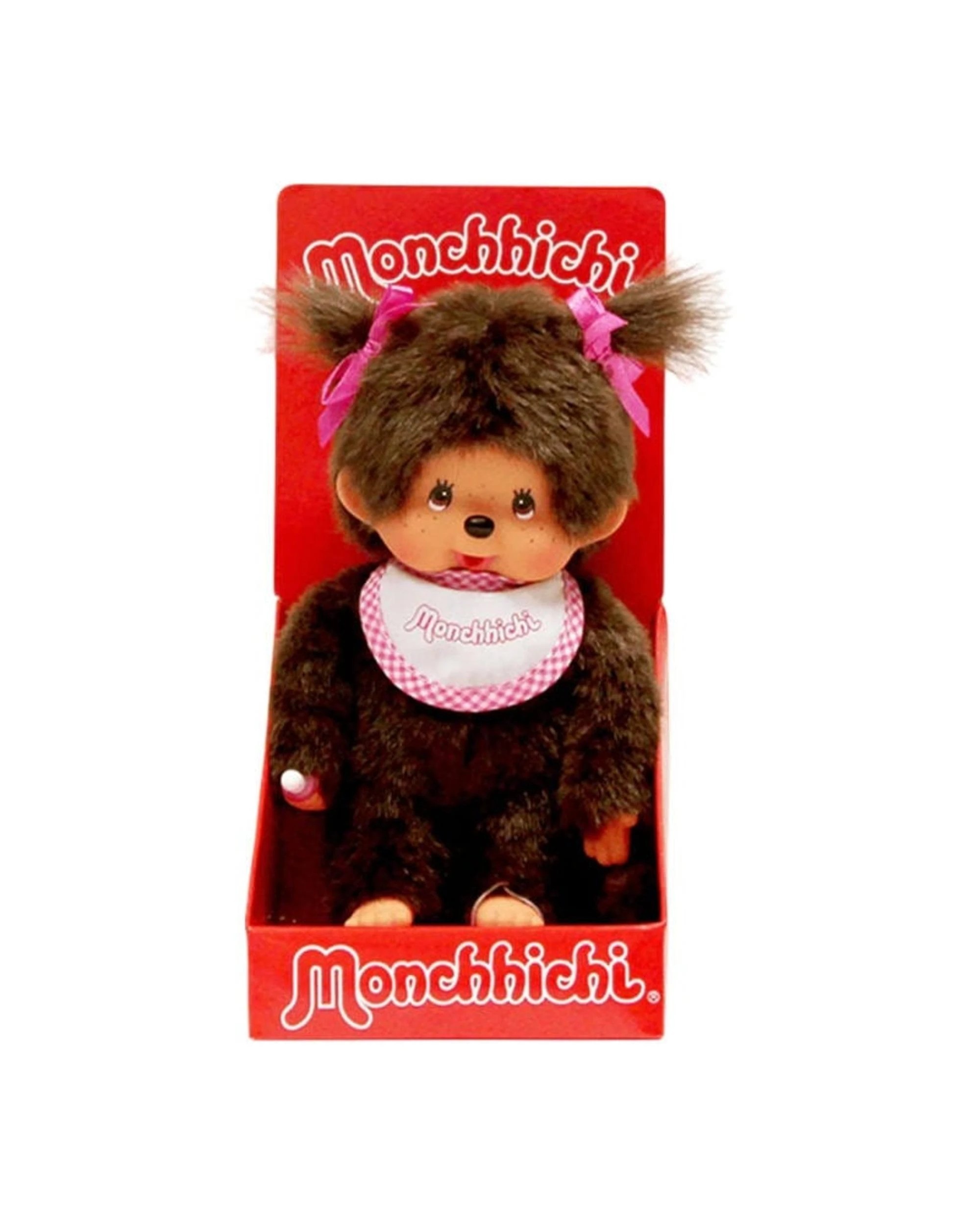 1 Sekiguchi Monchhichi Classic Girl Plush Doll - Pink, 1 of 4
