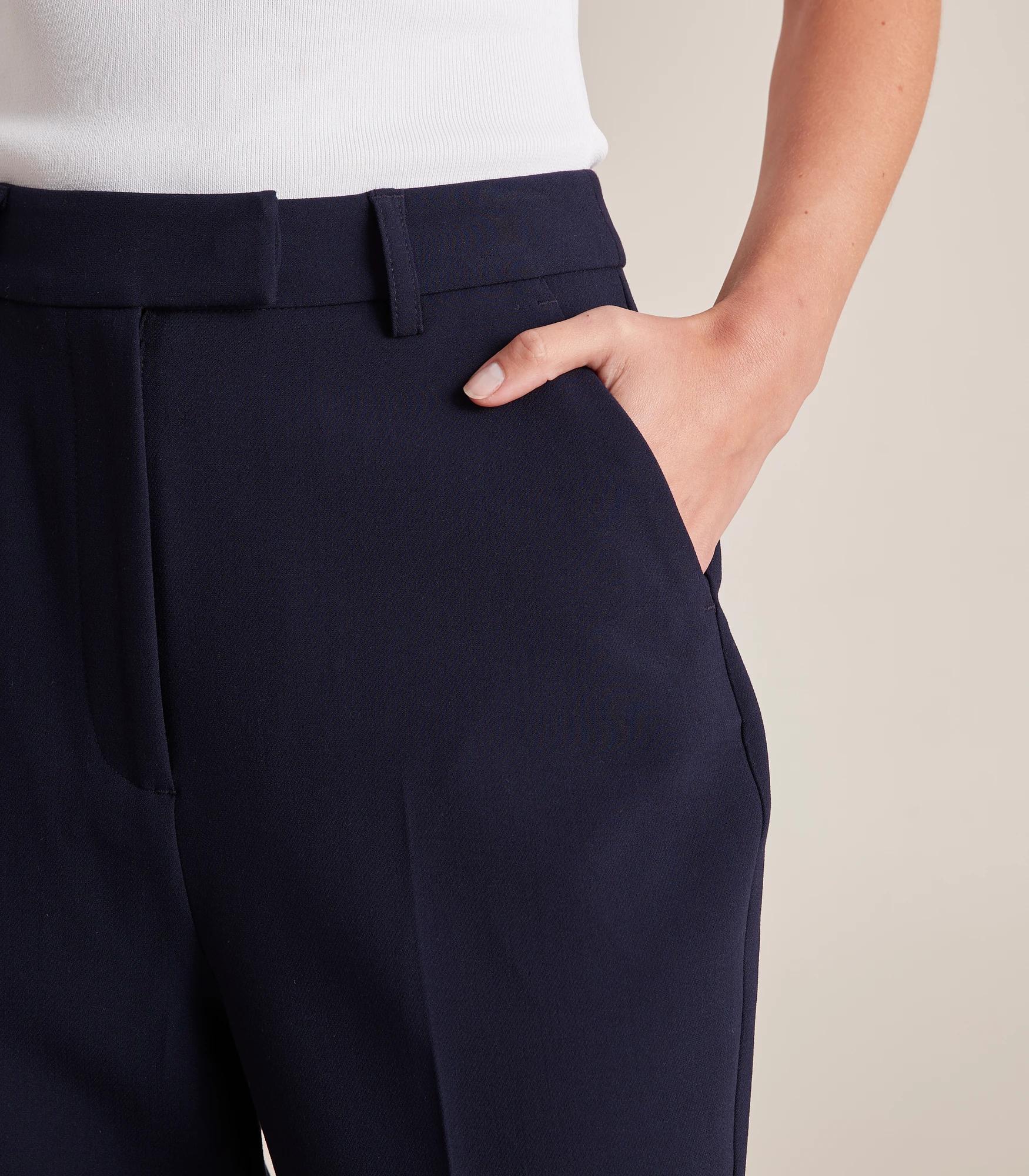 3 High Waist Slim Tapered Ankle Pants - Preview FRENCH NAVY BLUE, 3 of 7