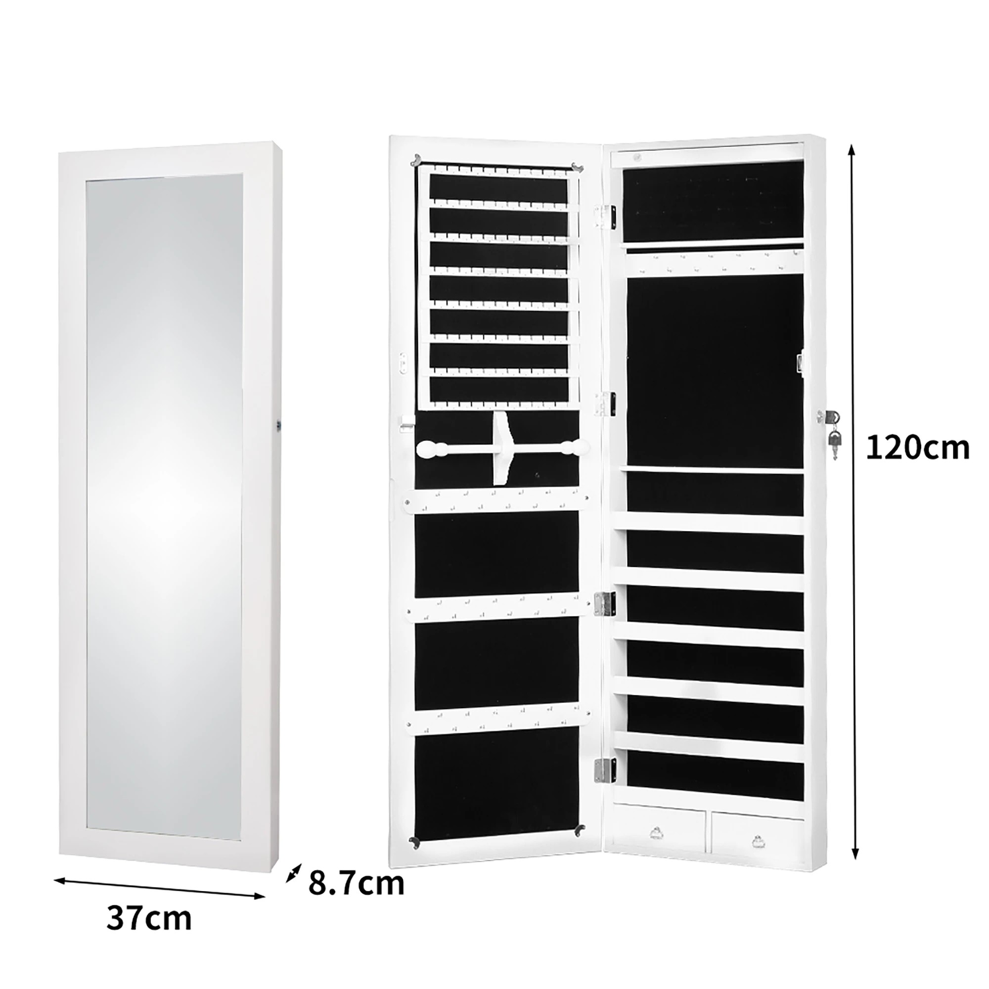 3 Levede Led Mirror Jewellery Cabinet, 3 of 7