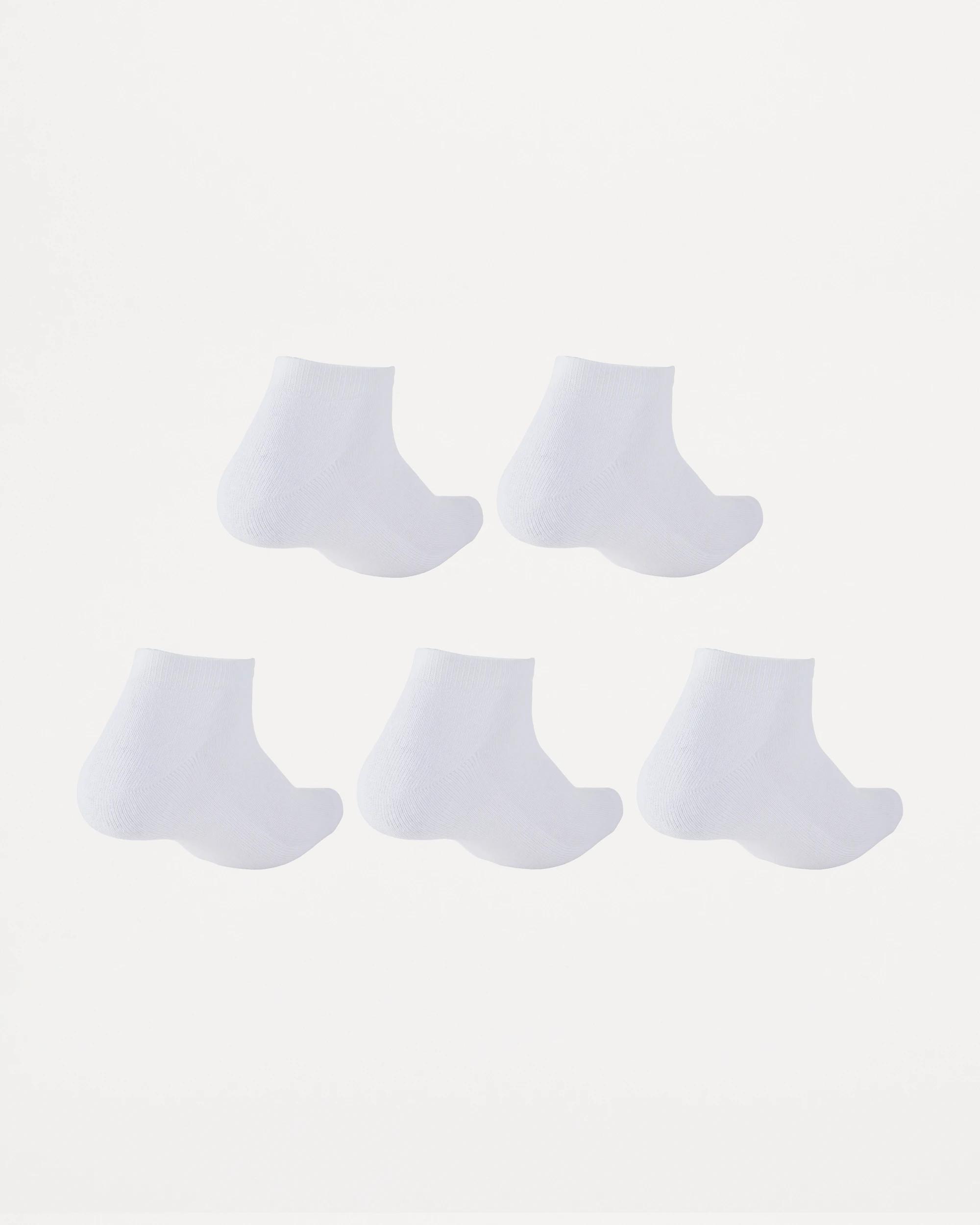 2 5 Pack Low Cut Sport Socks WHITE, 2 of 3