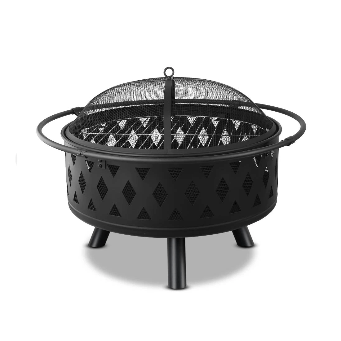 1 Grillz Fire Pit BBQ Grill 82cm - Multi, 1 of 7