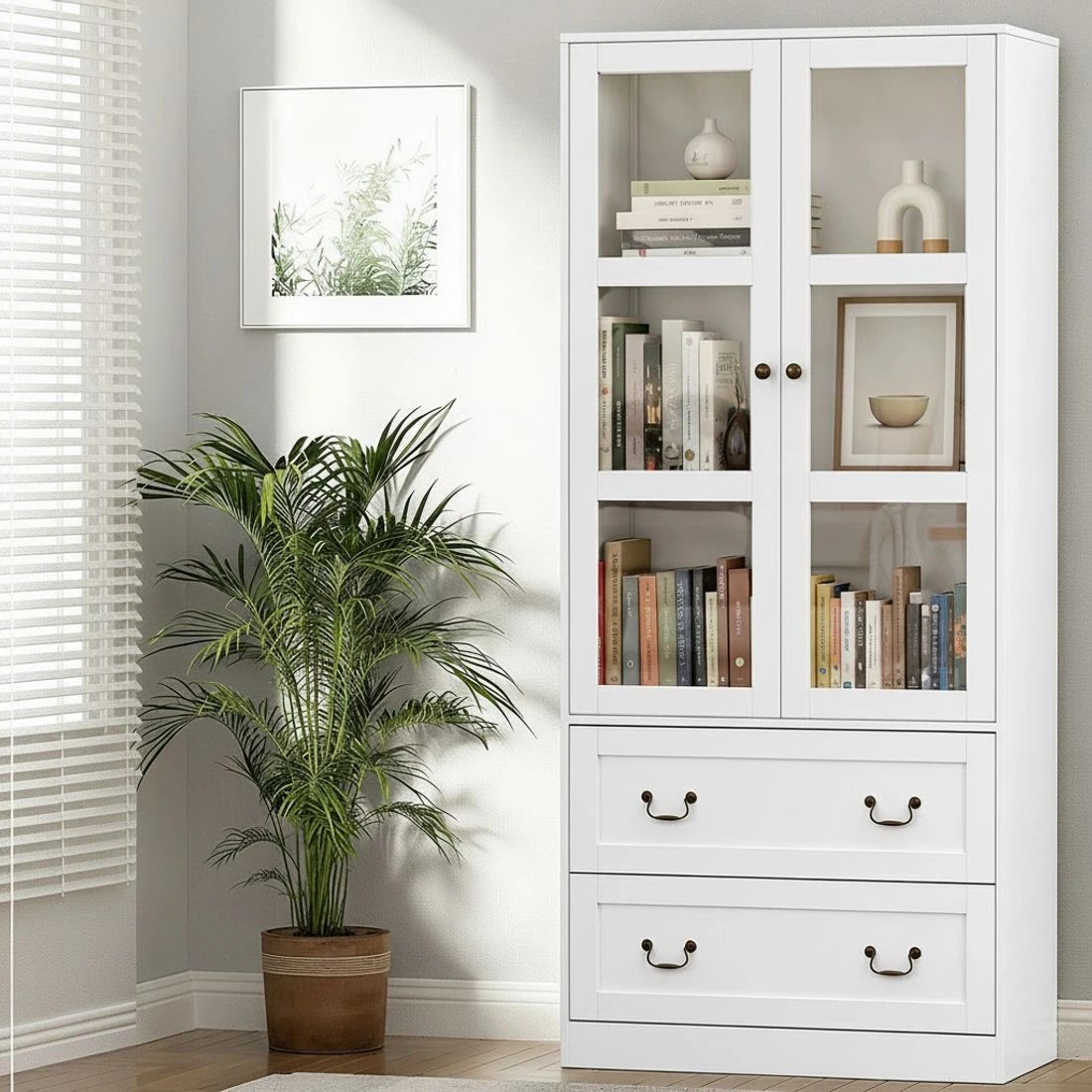 7 Artiss Buffet Sideboard 180cm Hutch Storage Cabinet Kitchen Drawer Door - White, 7 of 7